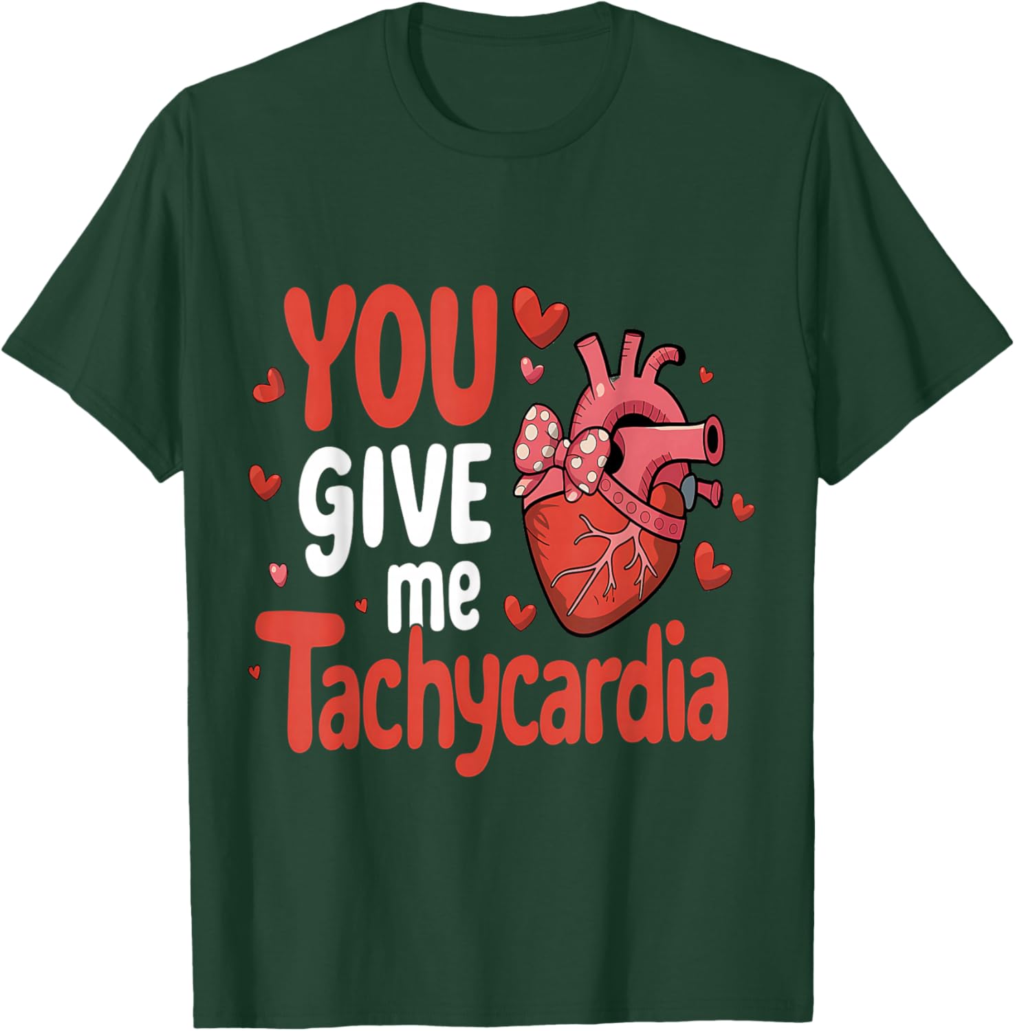 Cute You Give Me Tachycardia Nurse Valentines Day Scrub Top for Women - 21