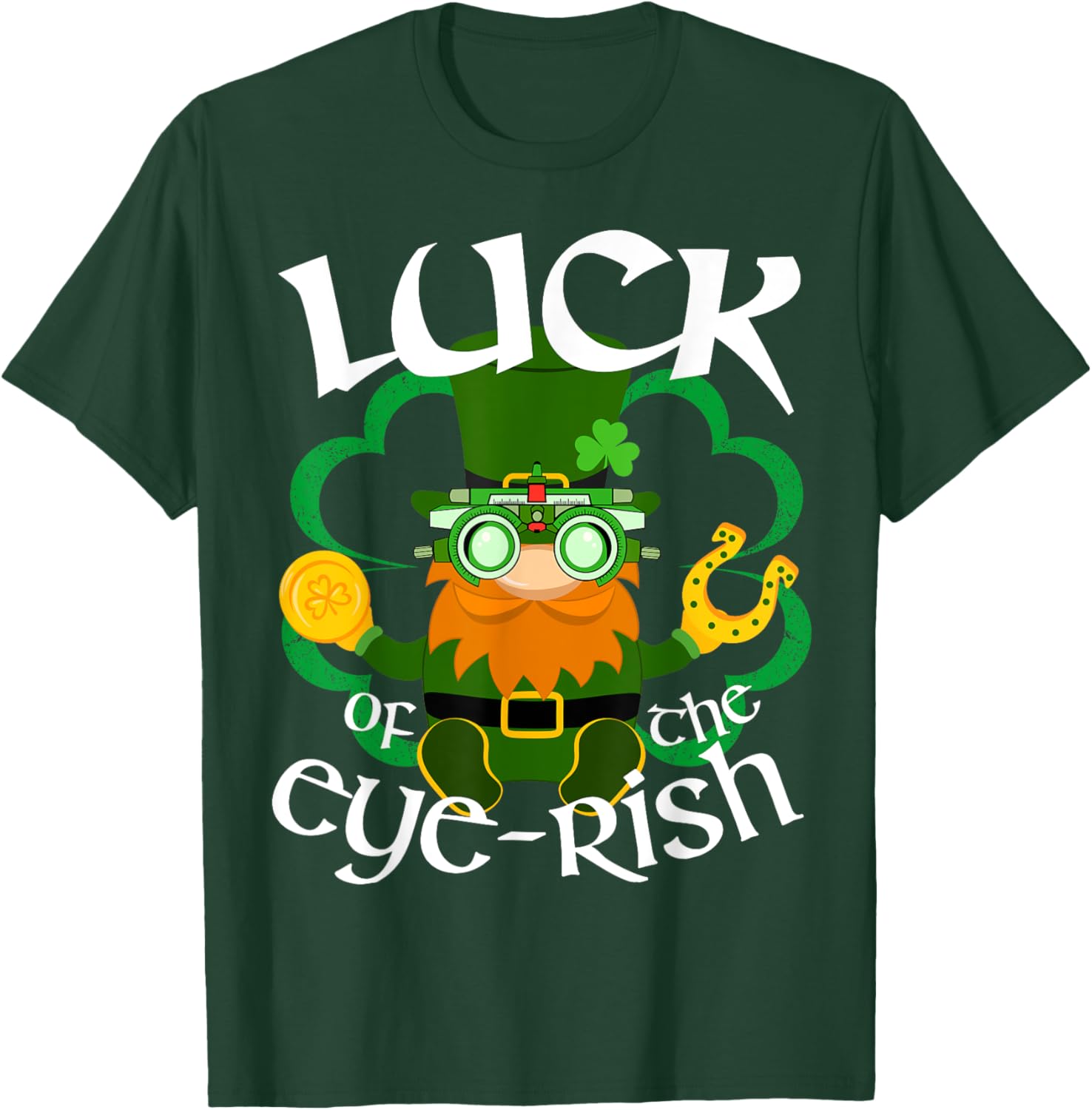 St Patrick's Day Irish Gnome Eye Doctor T-Shirt for Optometrists - 5