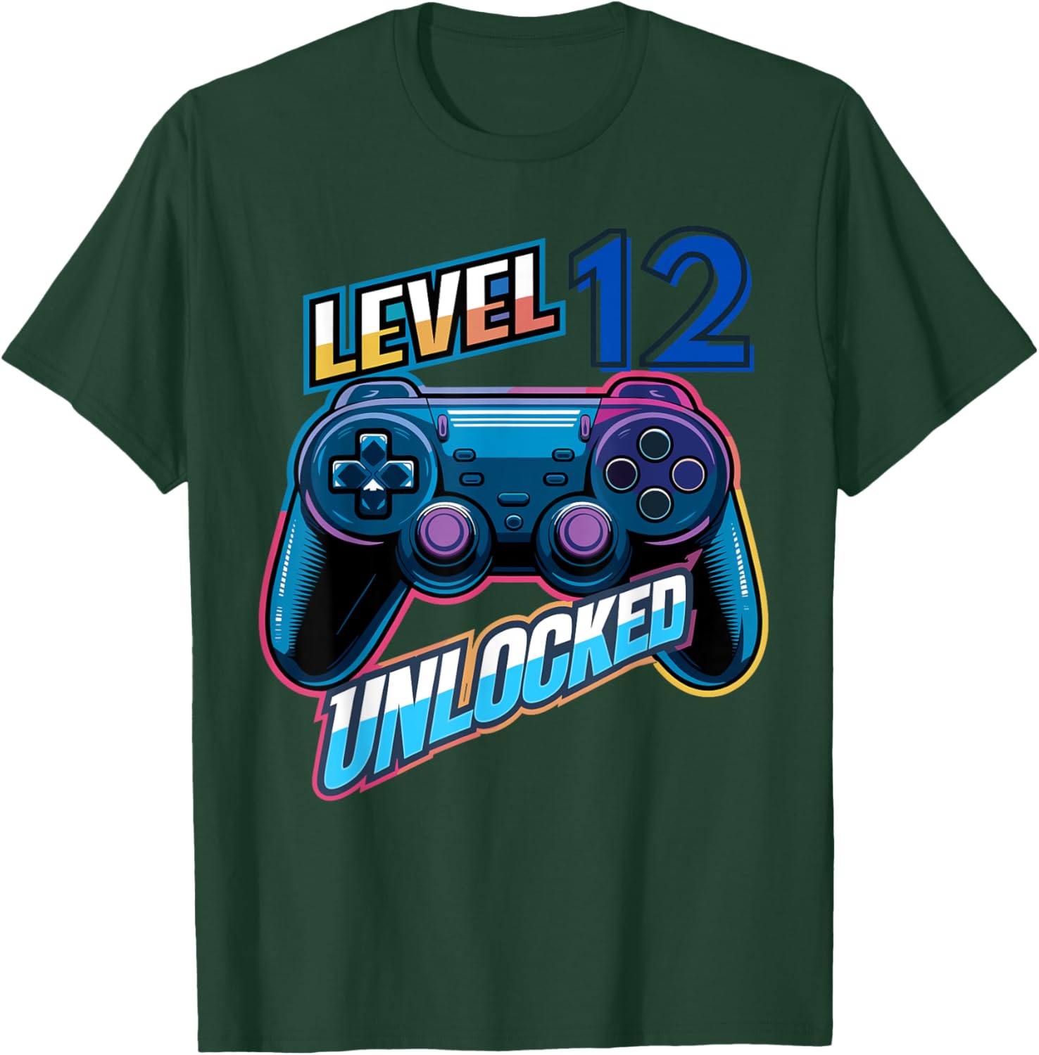 Funny Level 12 Unlocked Gamer T-Shirt for Kids 12th Birthday Gift - 9