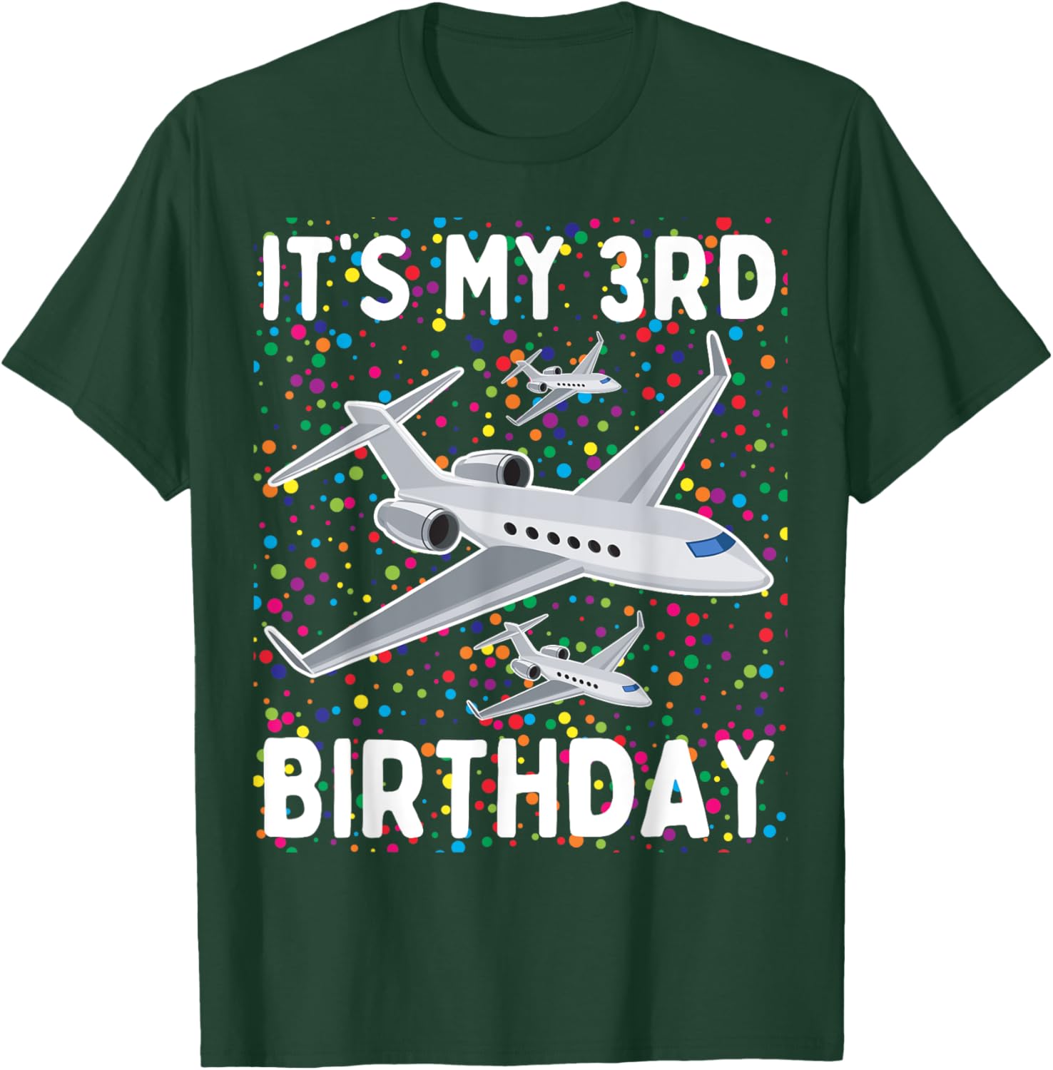 It's My 3rd Birthday Airplane T-Shirt for Boys and Girls - Fun Party Wear - 16