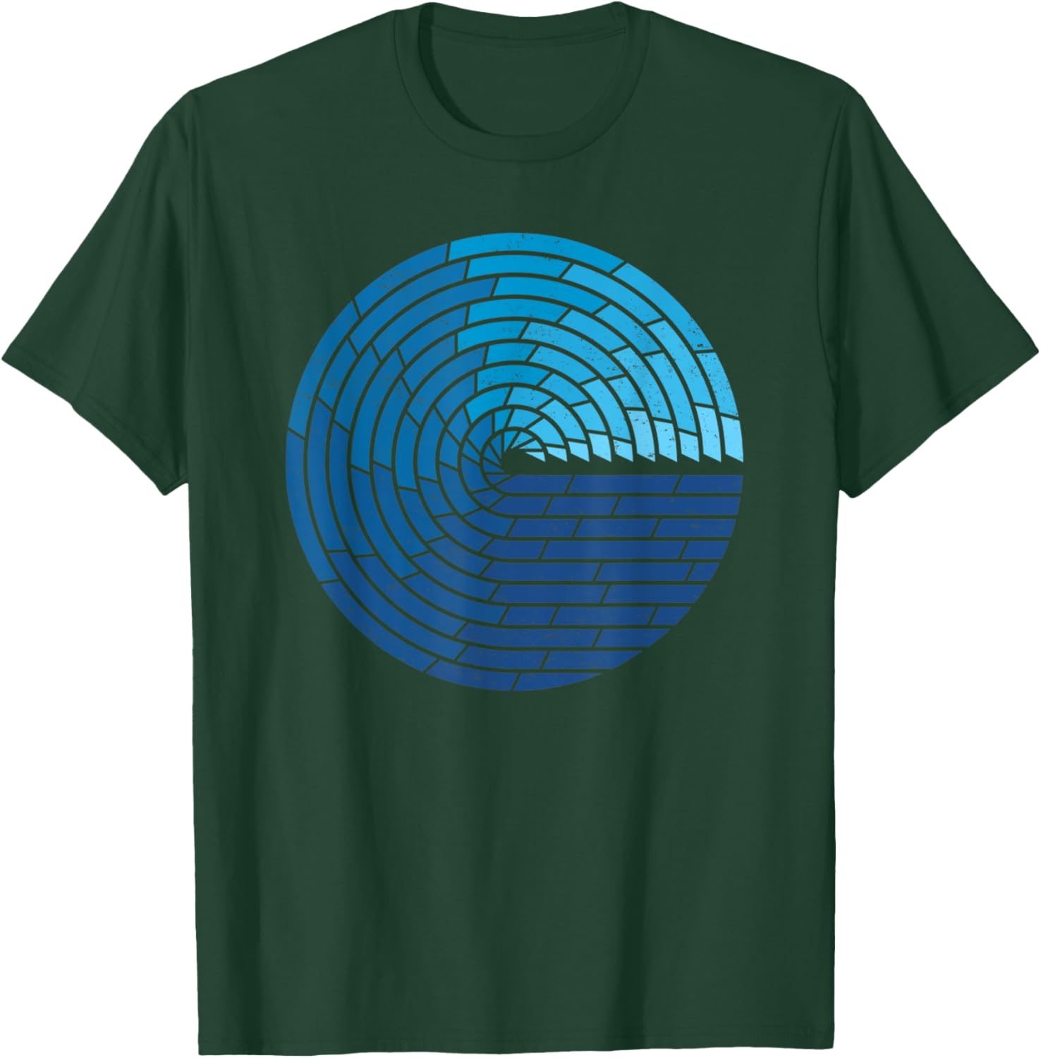 Vintage Ocean Circle Design T-Shirt for Trendy Beach Lovers - 24