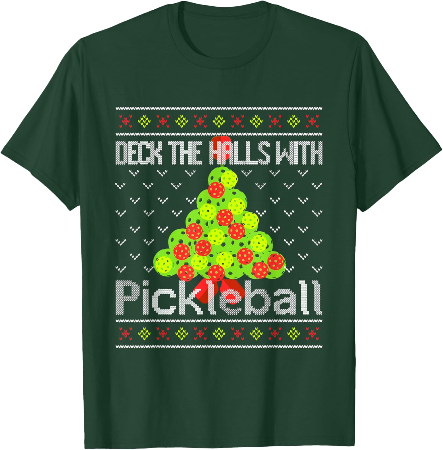 Funny Ugly Christmas Sweater Pickleball Memes T-Shirt for Holiday Cheer - 11