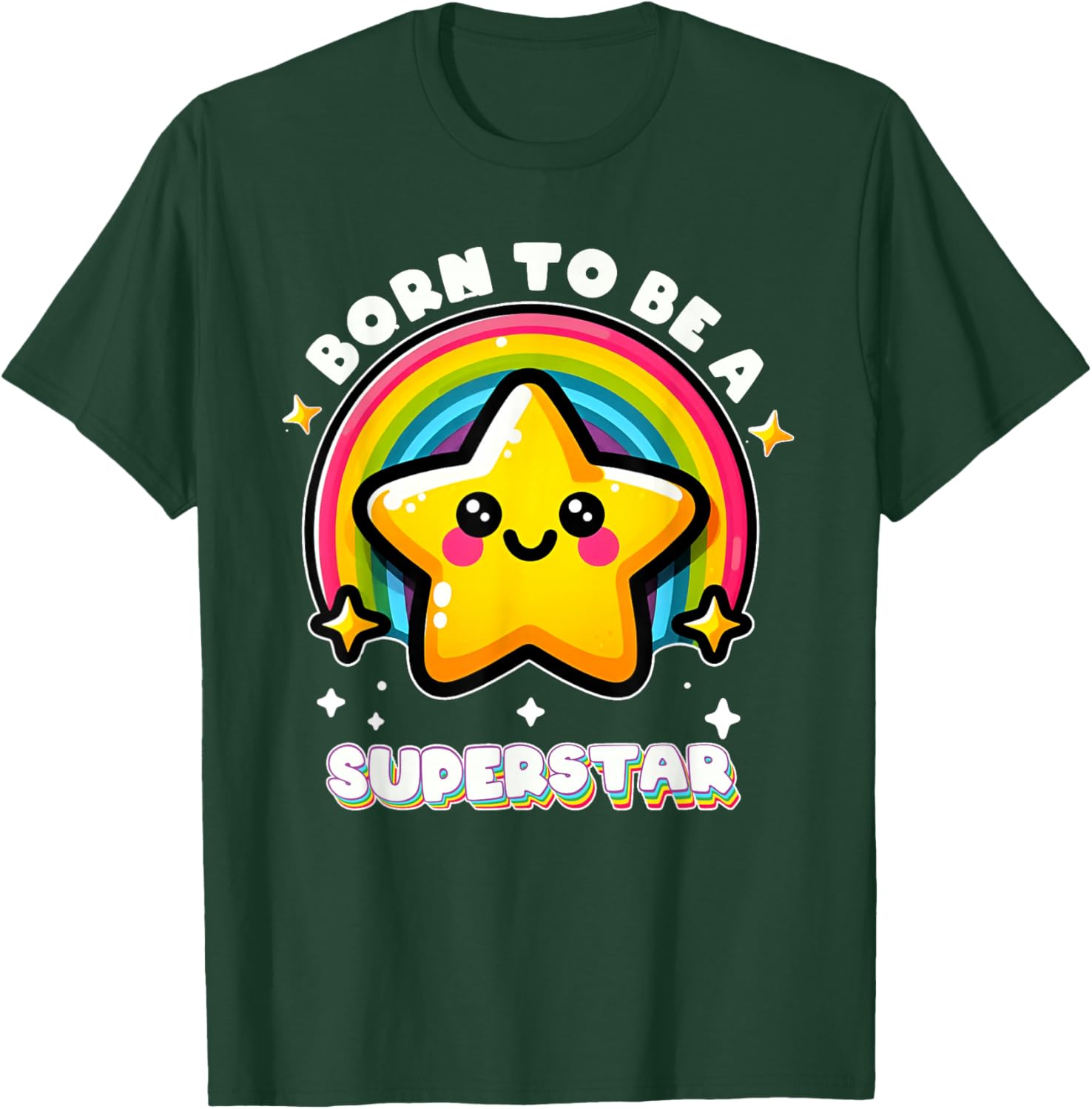 Funny Rainbow Kawaii Star Kids T-Shirt I'm Going To Be A Superstar - 3