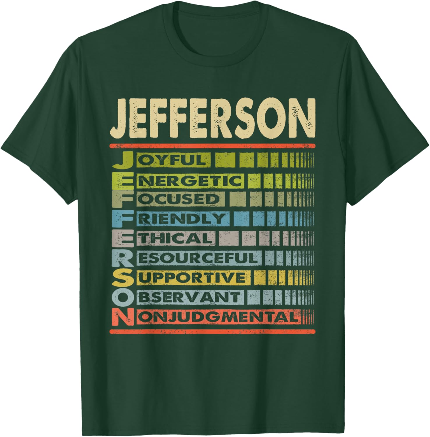 Jefferson Family Name Team T-Shirt Perfect for Family Gatherings - 5