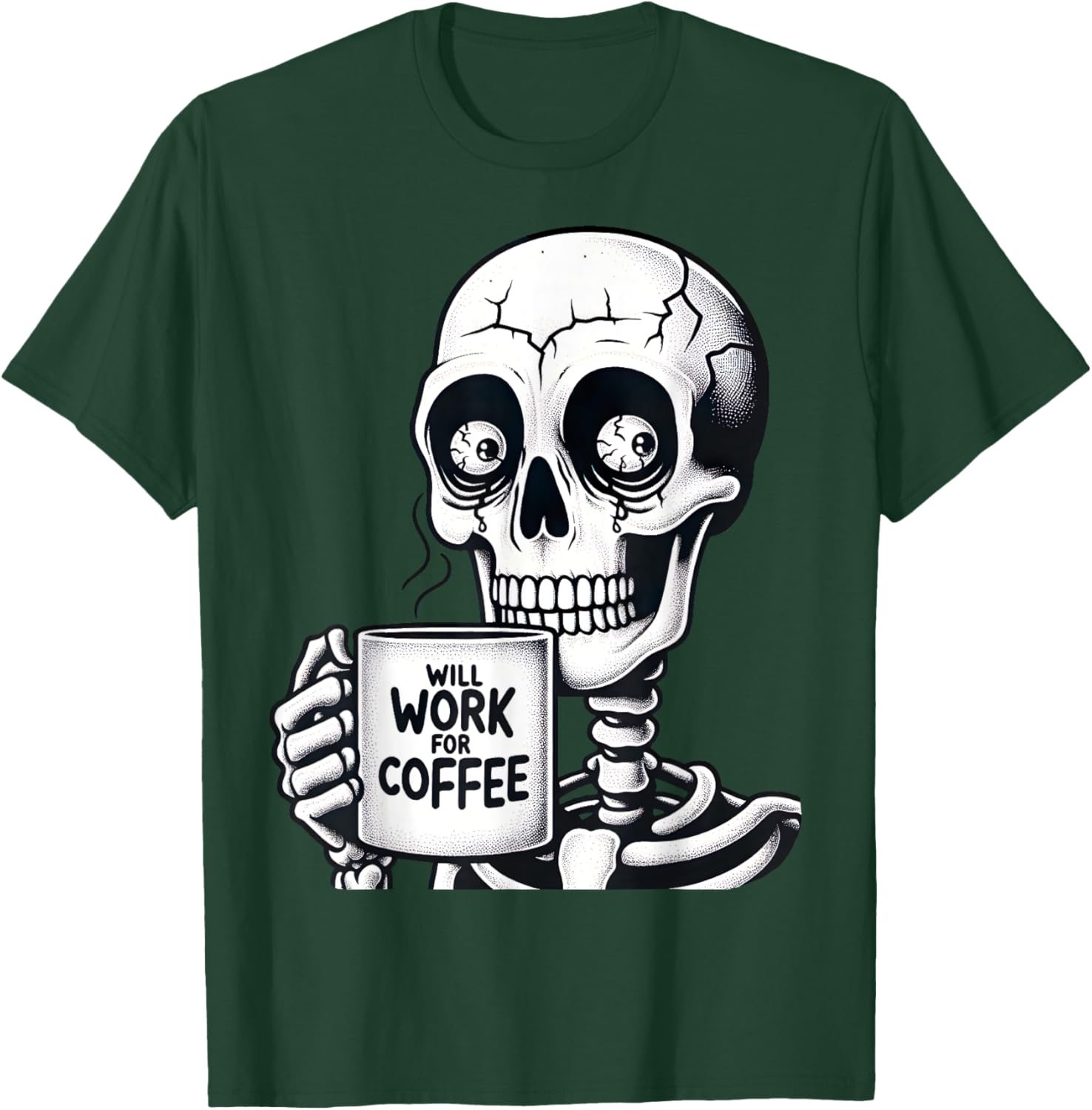 Funny Skeleton Coffee Lover T-Shirt - Perfect Gift for Caffeine Fans - 7