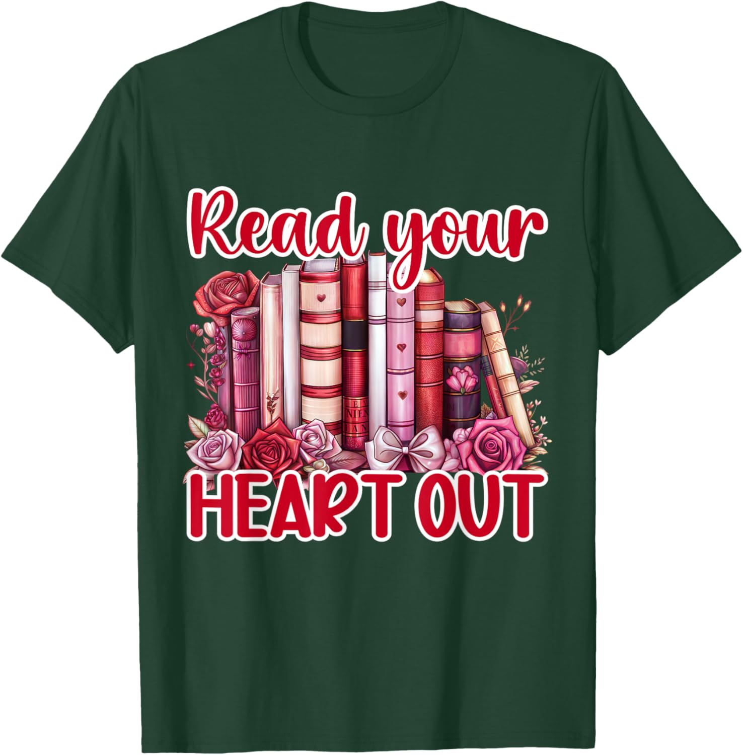 Retro Read Your Heart Out Valentine's Day T-Shirt for Book Lovers and Teachers - 22