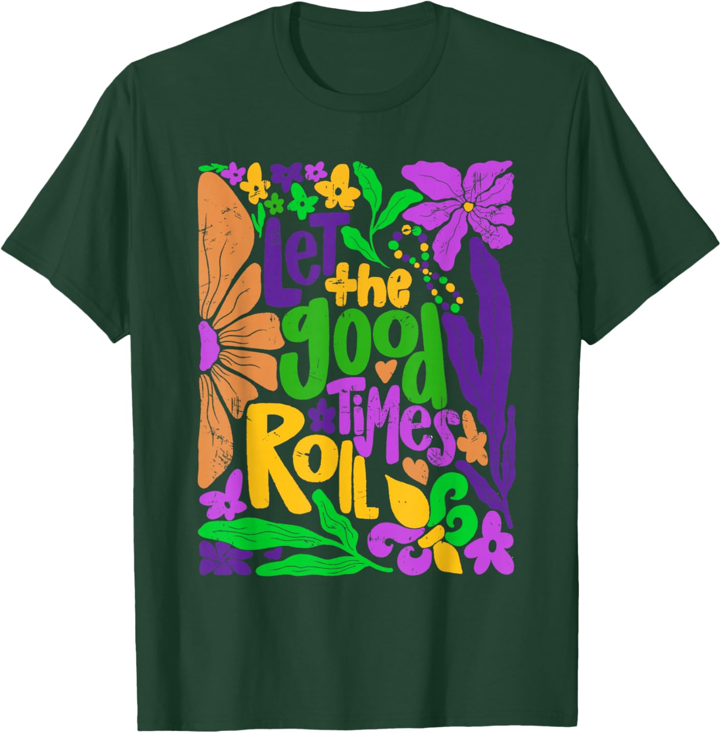 Mardi Gras Let the Good Times Roll Fleur De Lis T-Shirt for All Ages - 2