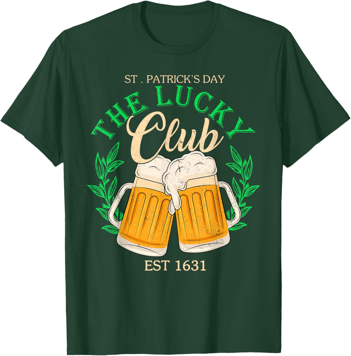 Lucky Club St. Patrick's Day Beer T-Shirt for Irish Group Fun - 6