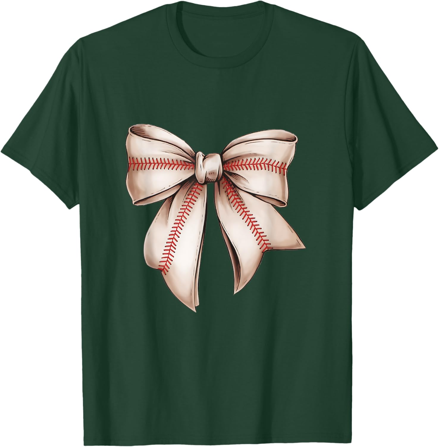 Retro Baseball Bow T-Shirt for Sports Lovers, Fun Sublimation Design - 17