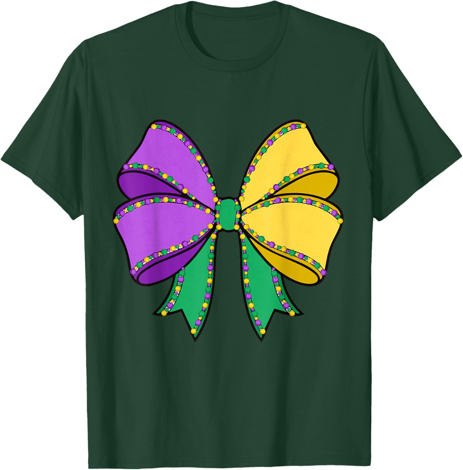 Coquette Bow Mardi Gras T-Shirt for New Orleans Carnival Festivities - 14