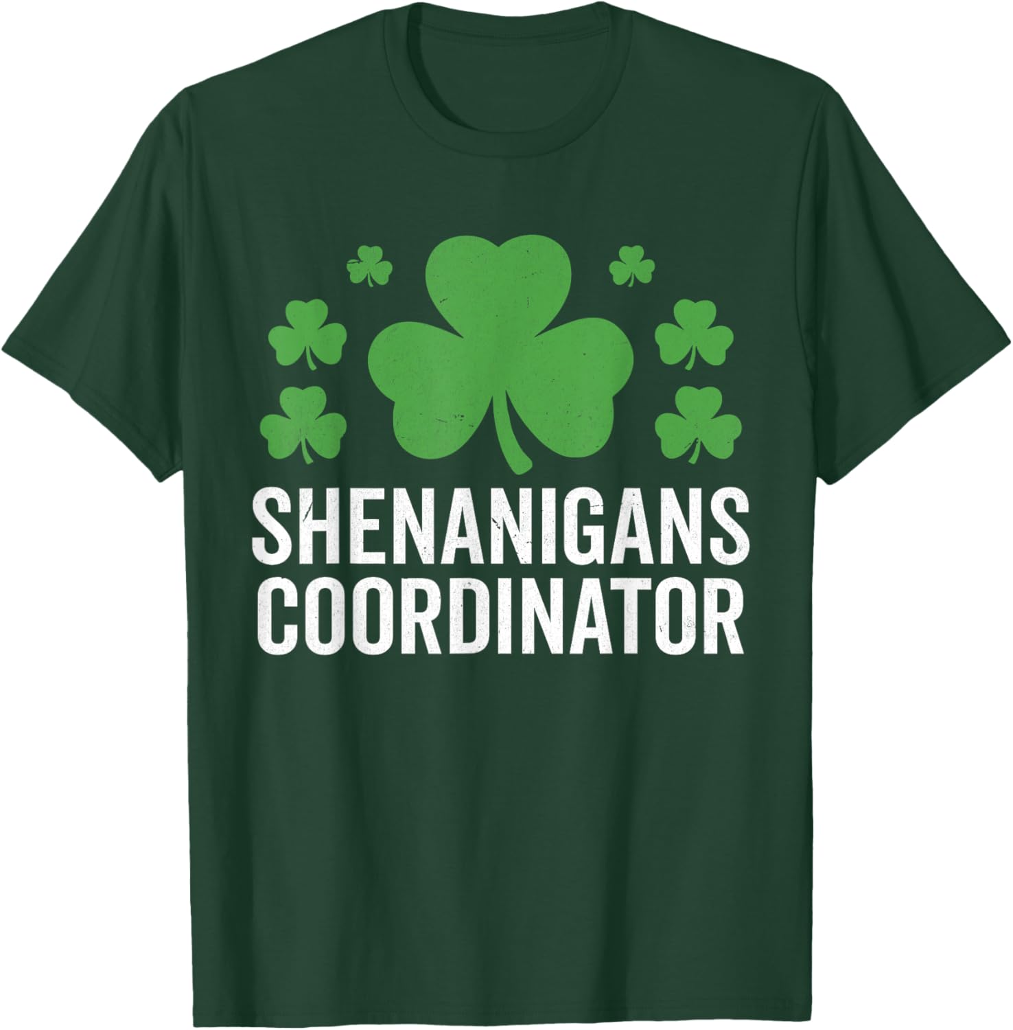 Funny Shenanigans Coordinator St Patrick's Day Clover T-Shirt - 1