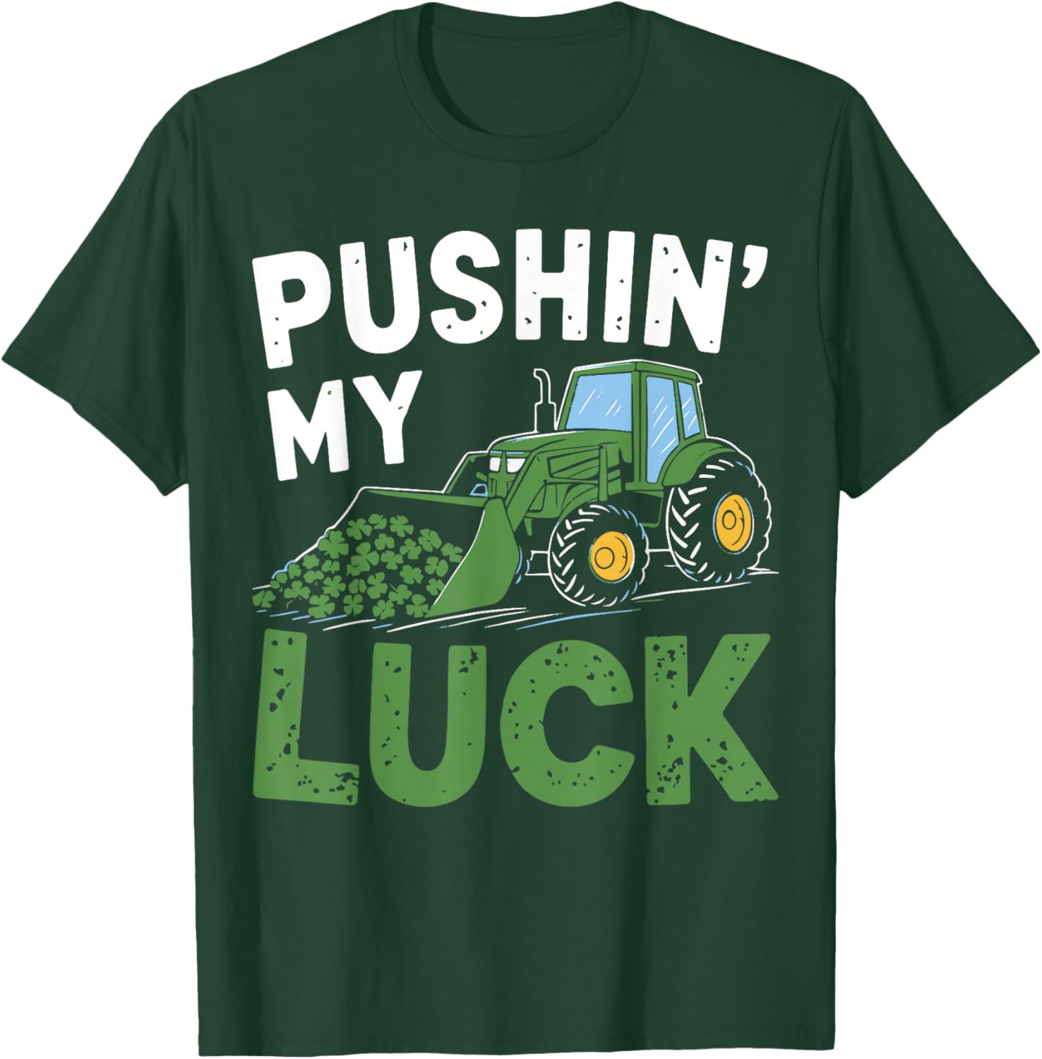 St Patrick's Day Toddler Tractor T-Shirt for Boys - Irish Luck Theme - 3