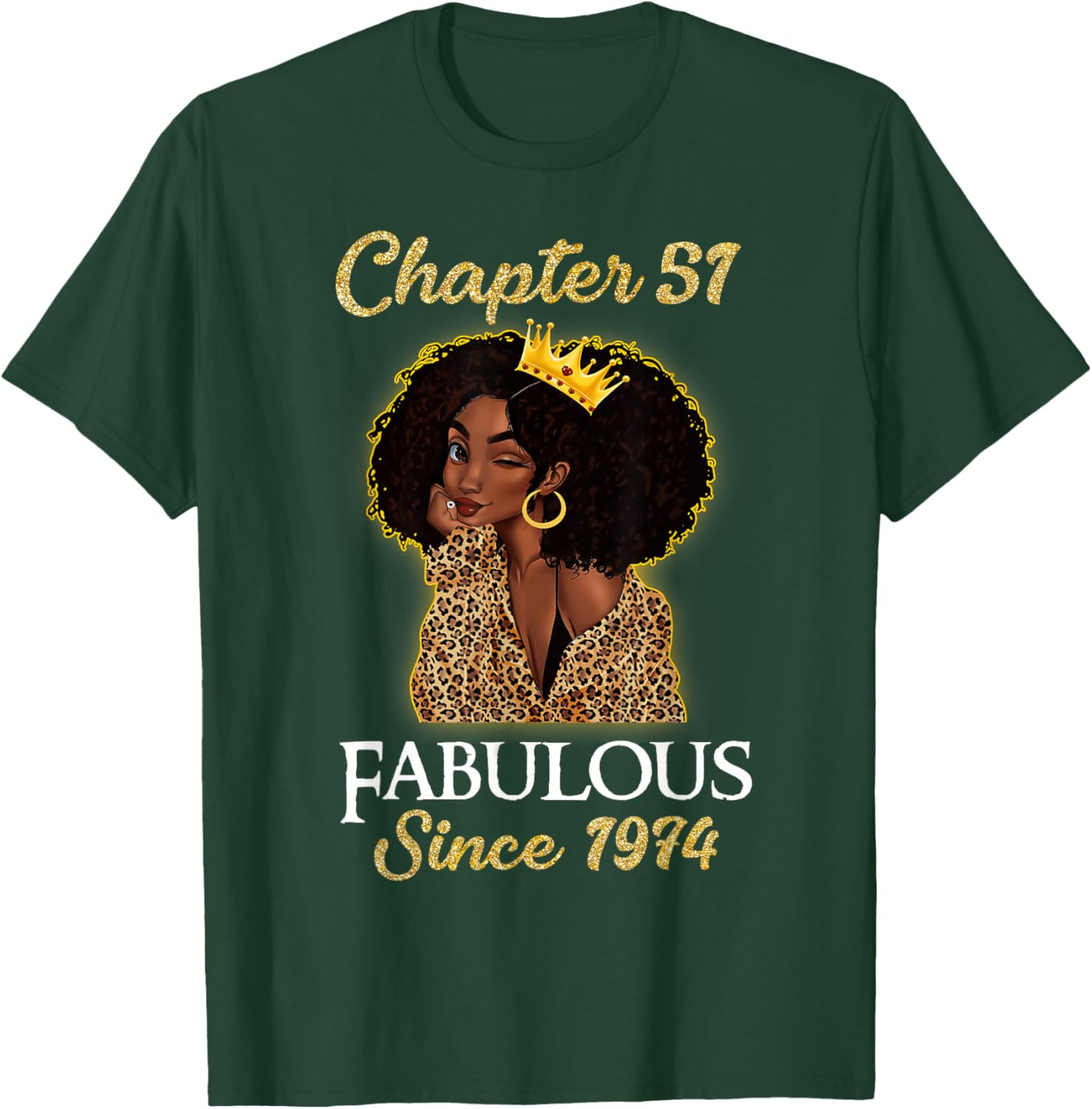 Fabulous Since 1974 Leopard T-Shirt for 51st Birthday Girls - 6