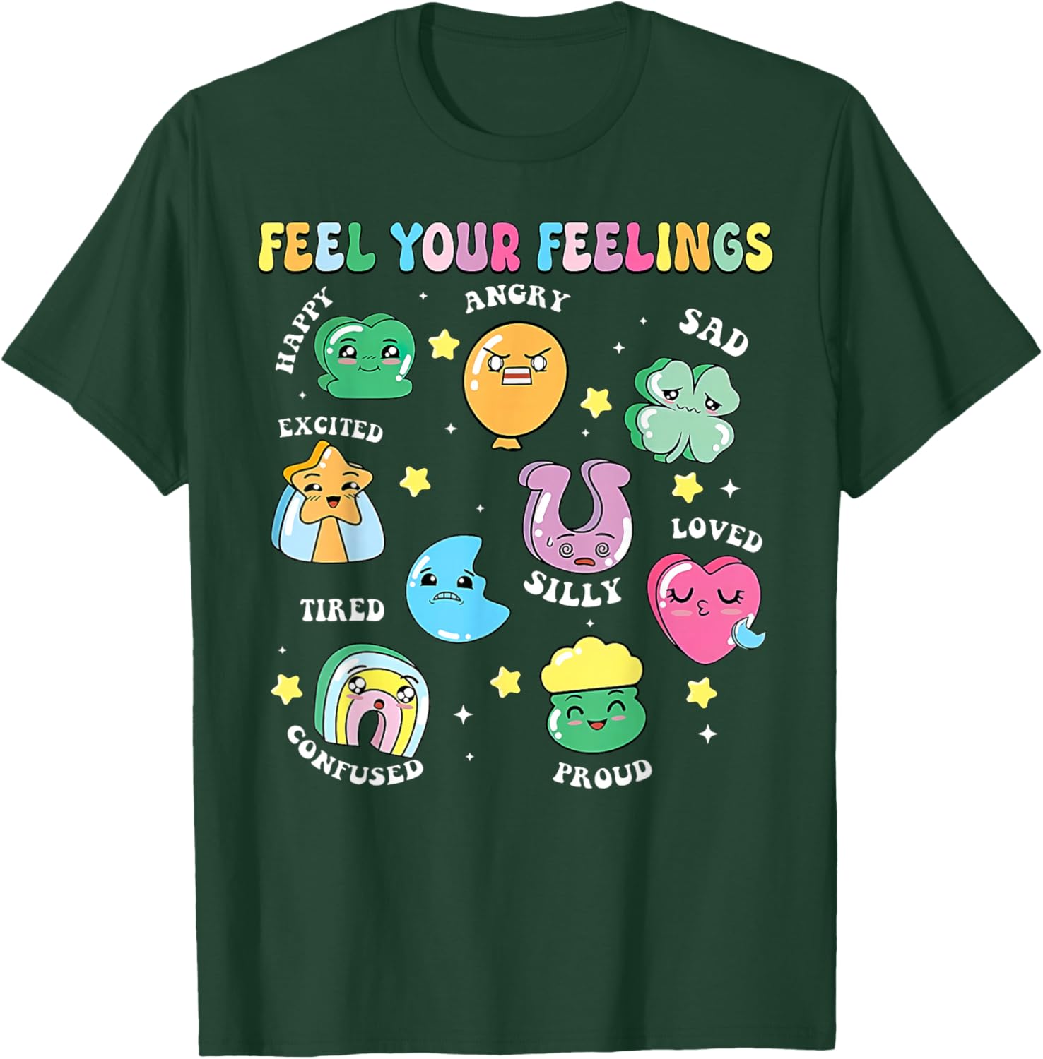 St Patricks Day Feels Your Feelings Teacher T-Shirt for School Counselors - 19