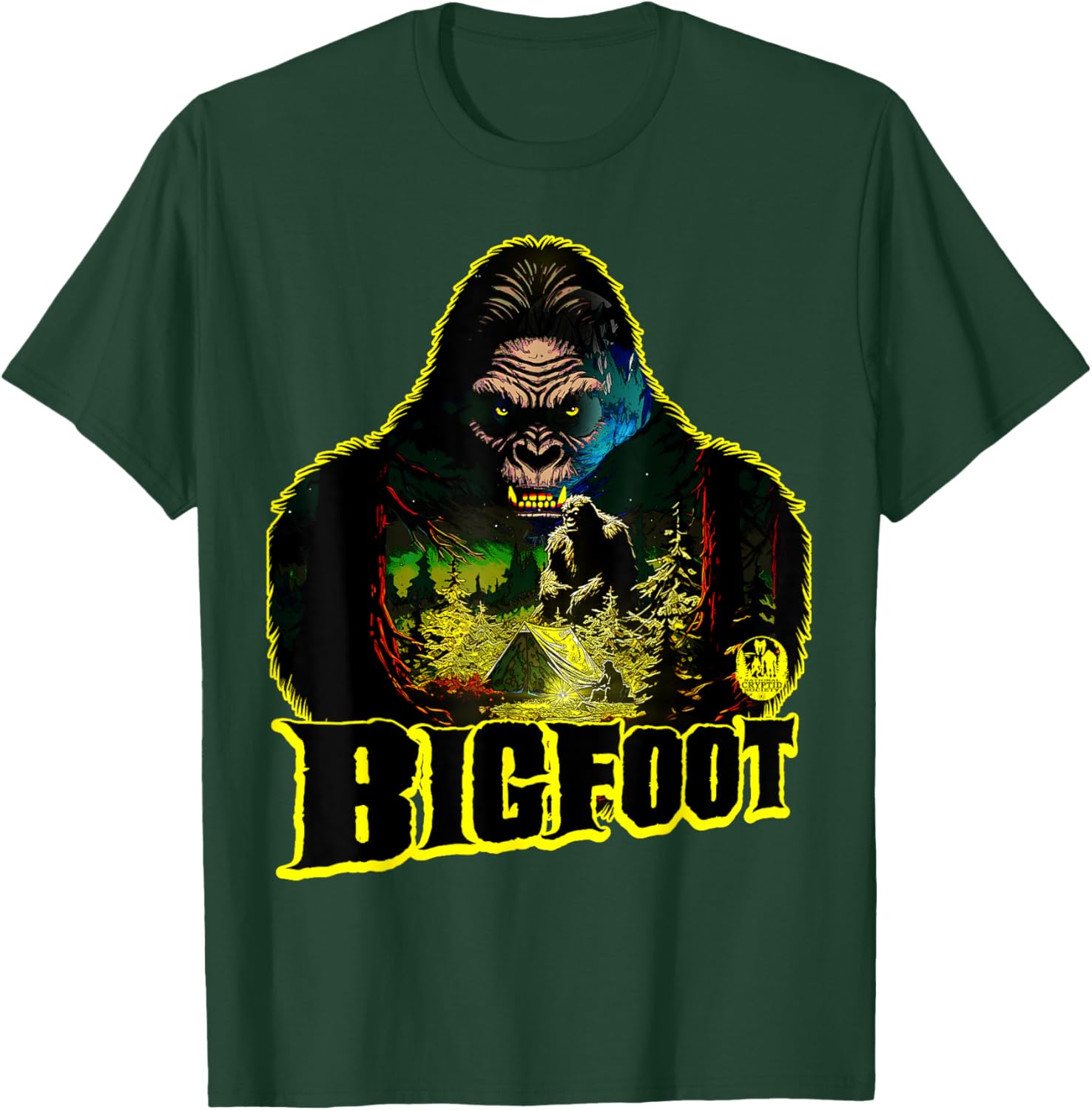 Bigfoot Scary Camping Sasquatch Tent T-Shirt for Outdoor Adventures - 12