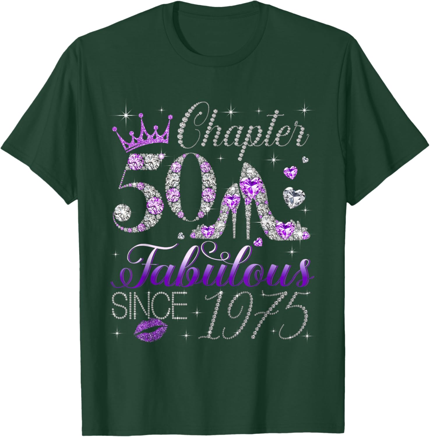 Fabulous Since 1975 50th Birthday T-Shirt for Women and Girls - 1