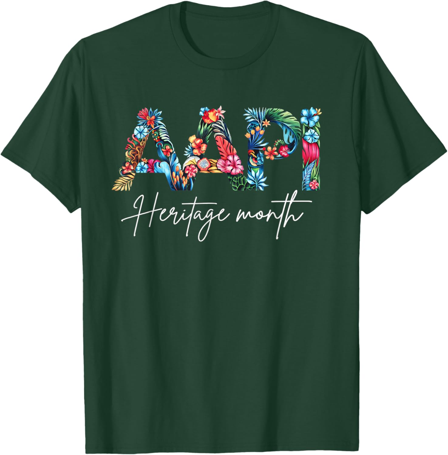 Elegant Floral Design T-Shirt for AAPI Heritage Month - Girls & Women - 11