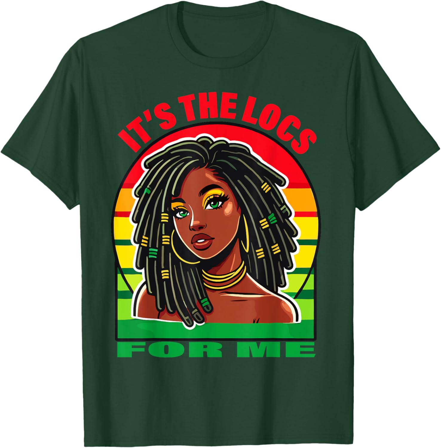 Stylish Dreadlocks Hair Design T-Shirt for Black Women – It's the Locs for Me - 1