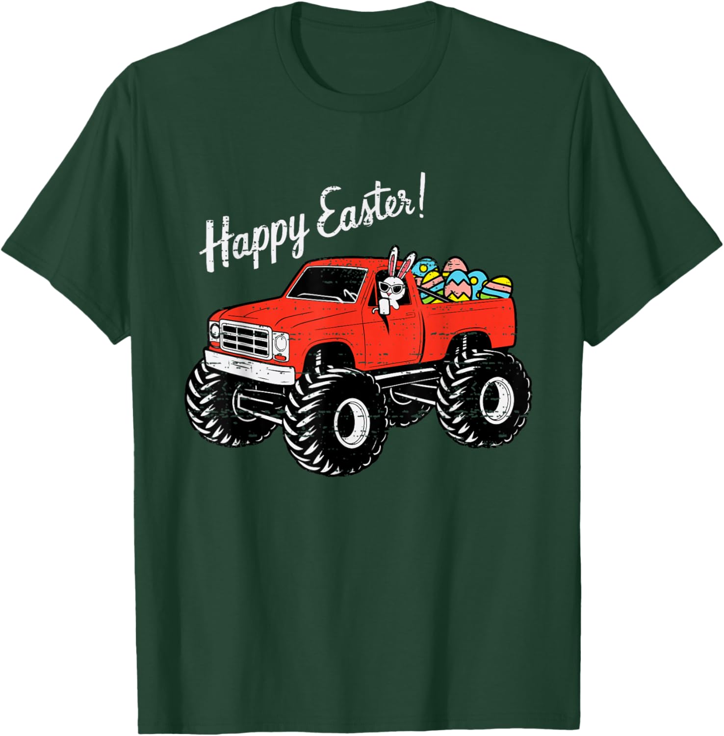 Boys Happy Easter Truck T-Shirt with Colorful Eggs for Toddlers - 1