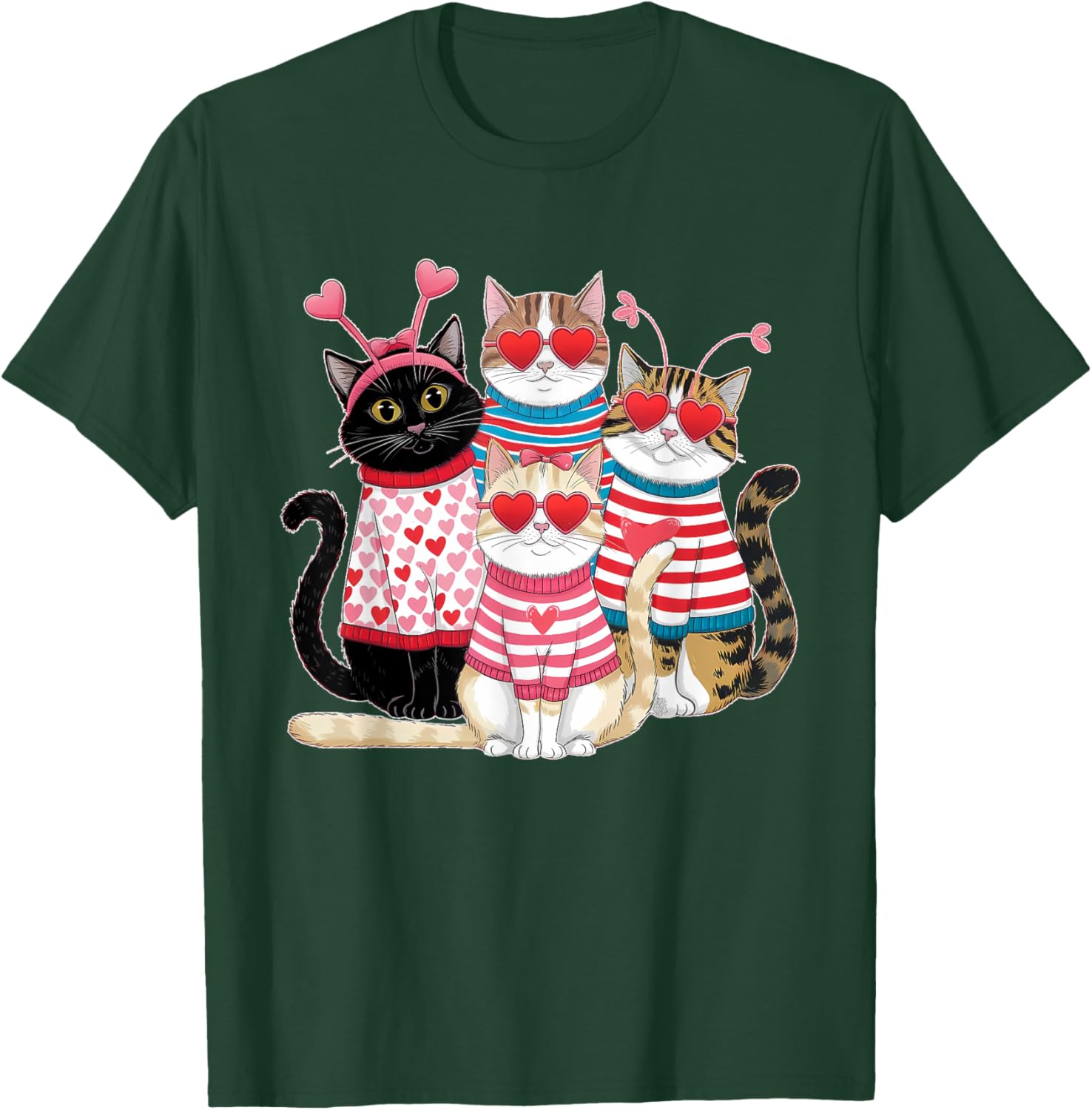 Happy Meowentine's Cute Cat T-Shirt for Girls - Perfect Valentine's Gift - 17