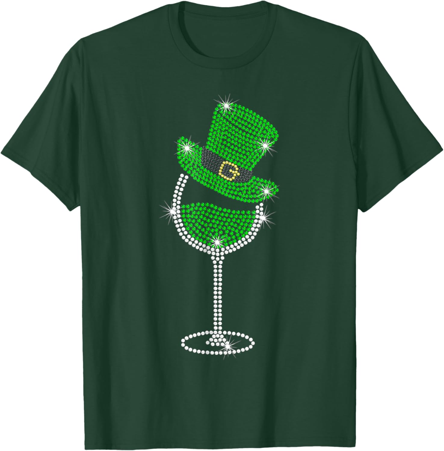 St Patrick's Day Shamrock Wine T-Shirt for Men and Women Celebrate in Style - 19