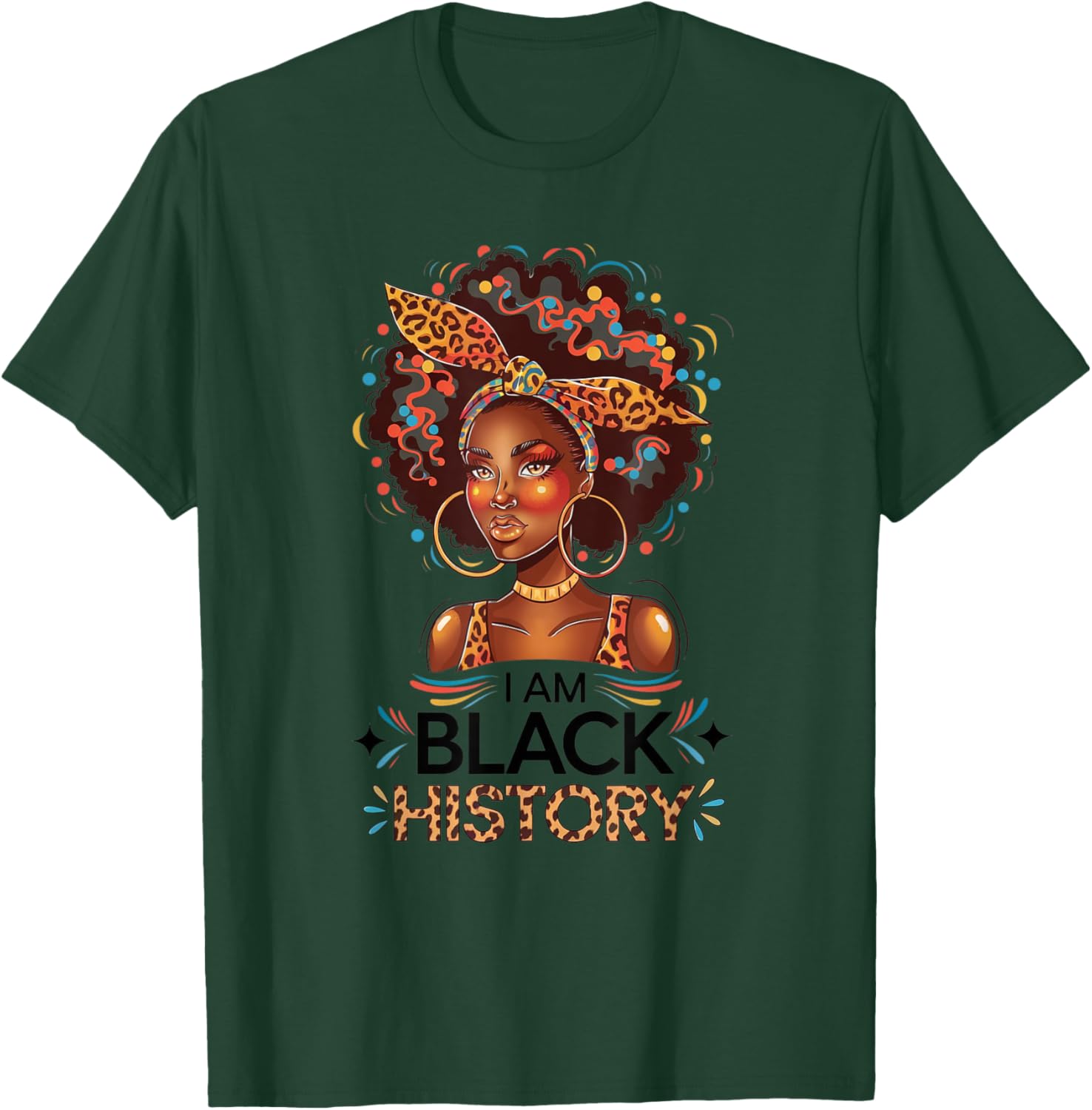 Celebrate Black History with I'm Black History Afro Motivation T-Shirt - 4