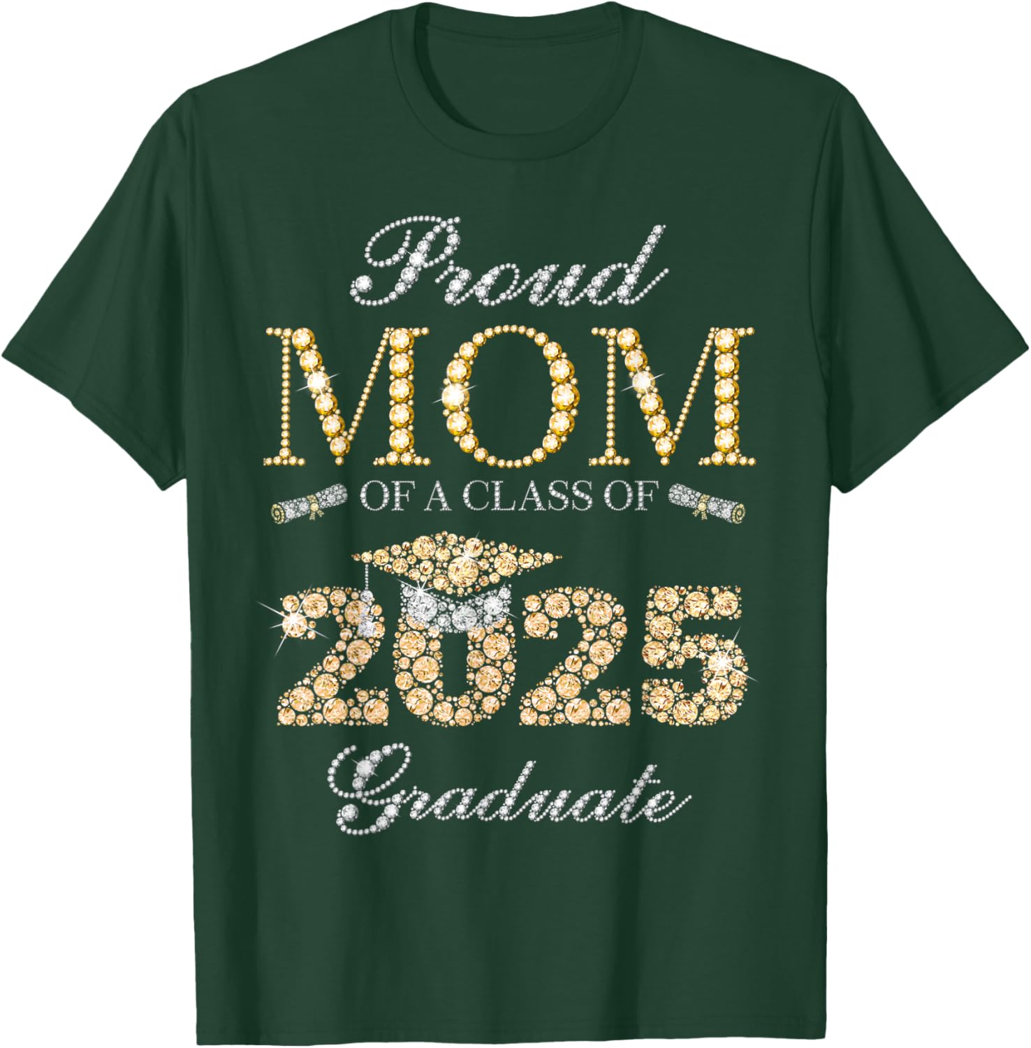 Proud Mom of a Class of 2025 Graduate T-Shirt for Celebratory Moments - 2