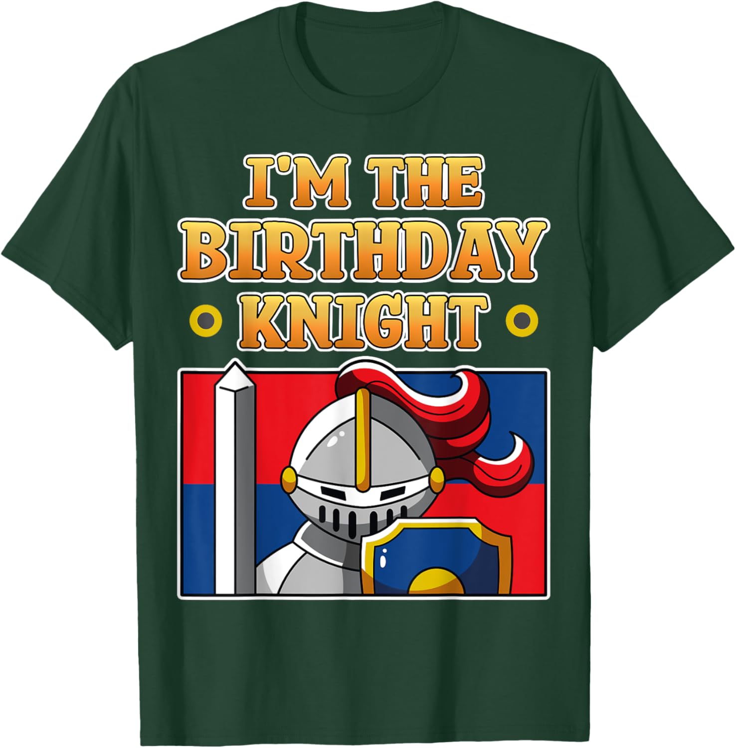 I'm The Birthday Knight Kids Medieval Armor T-Shirt for Fun Parties - 12