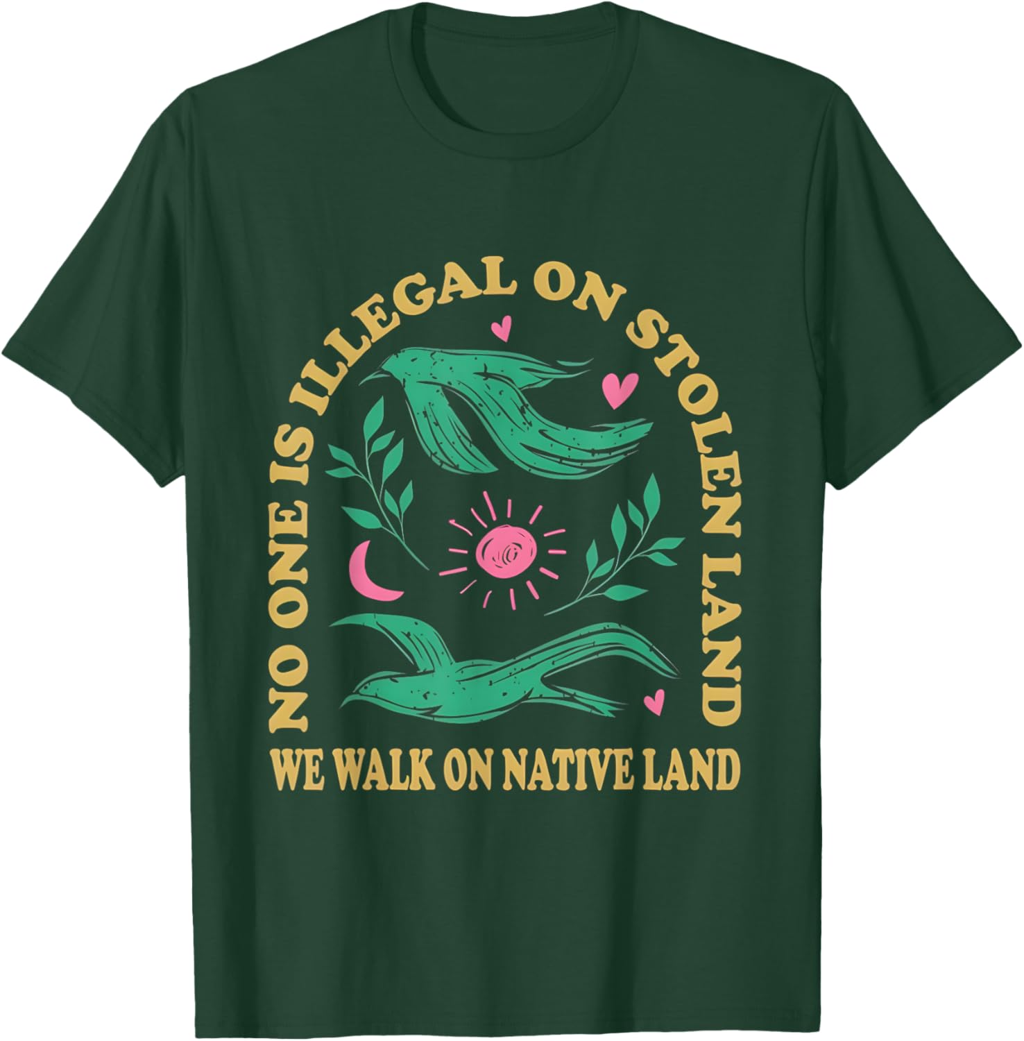 No One Is Illegal On Stolen Land Native American T-Shirt for All Ages - 10