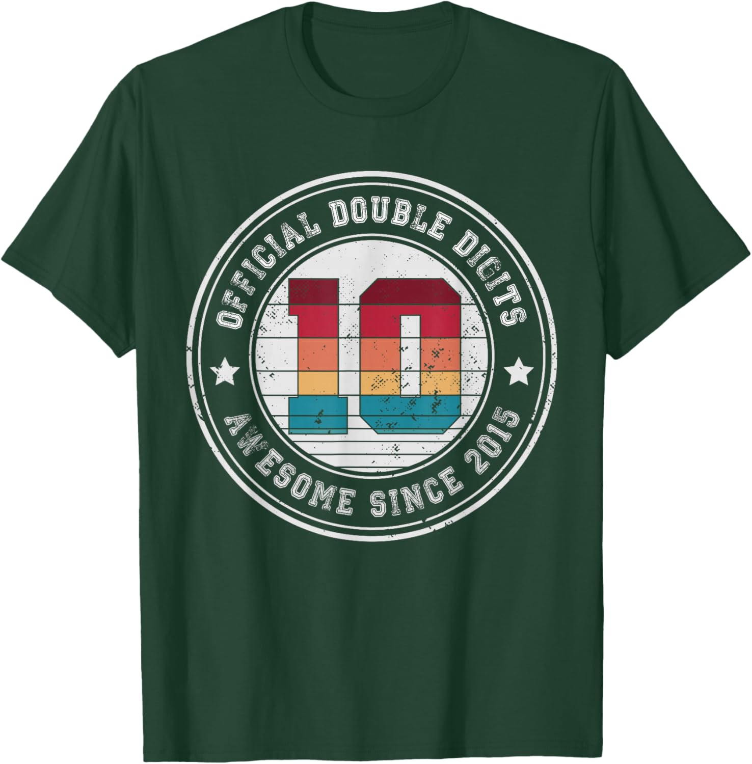 Celebrate 10th Birthday with Fun Ten Years Old Double Digits T-Shirt - 15