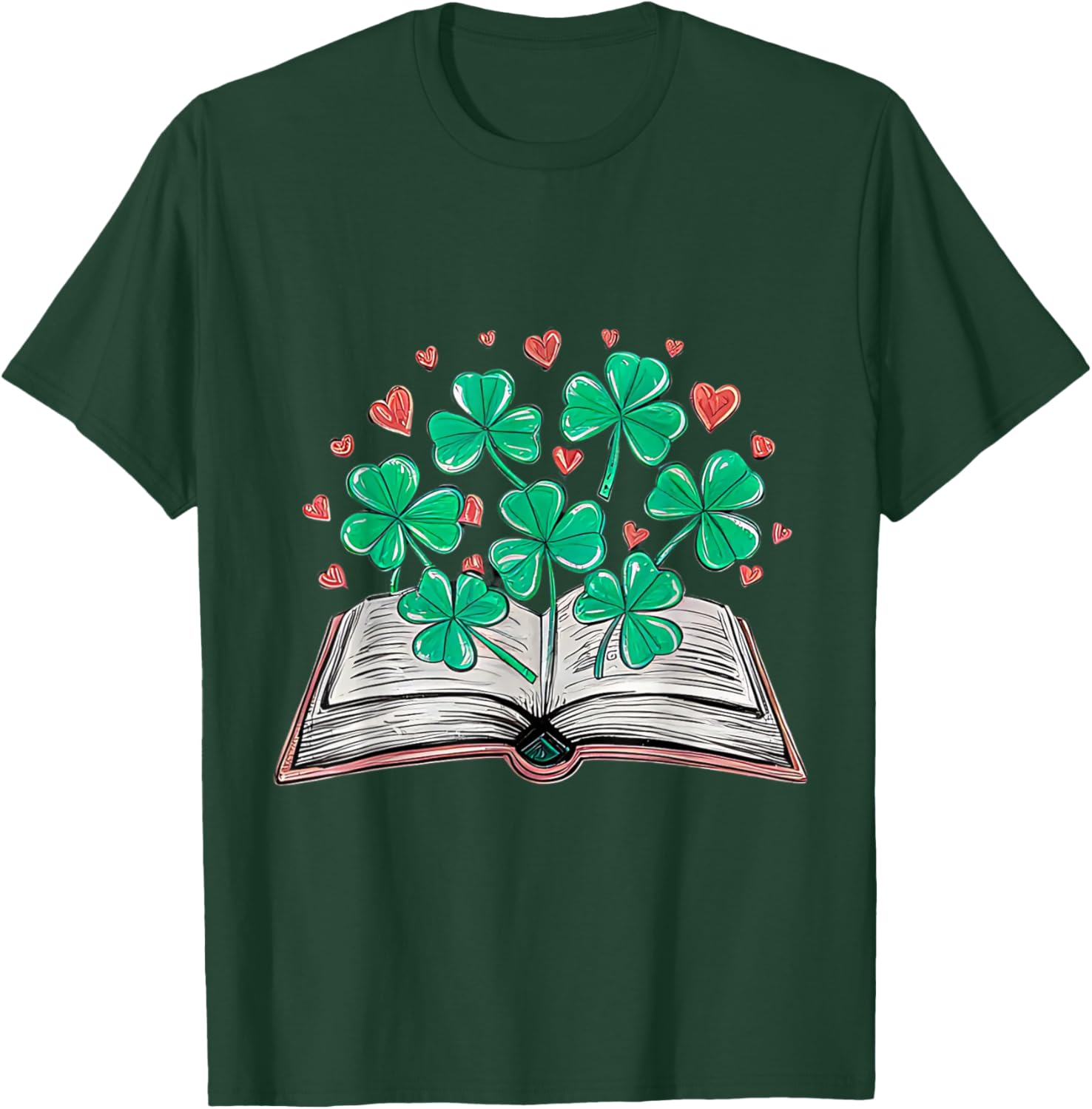 St Patricks Day Shamrock T-Shirt for Book Loving Librarians - 2