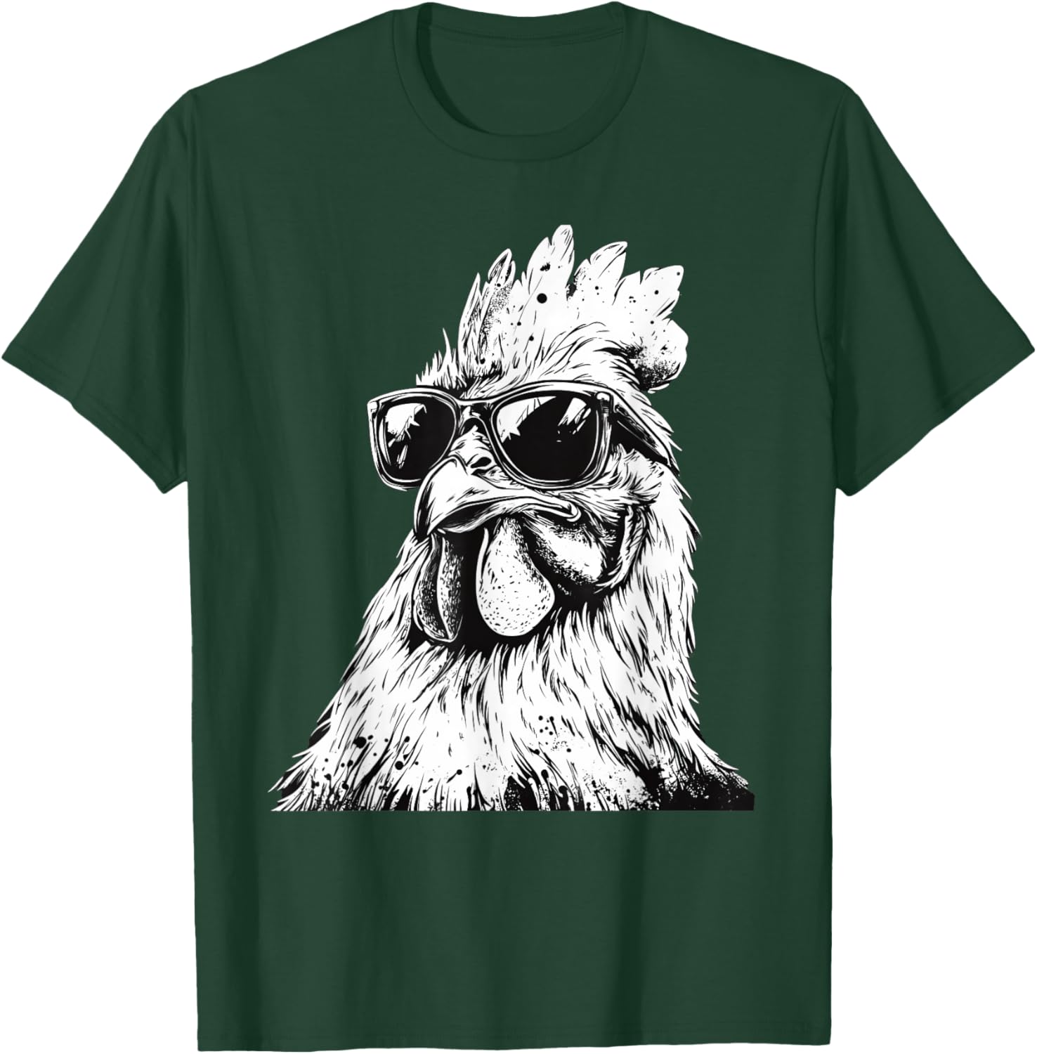 Cool Chicken in Sunglasses Art T-Shirt for Fun and Fashion Lovers - 20