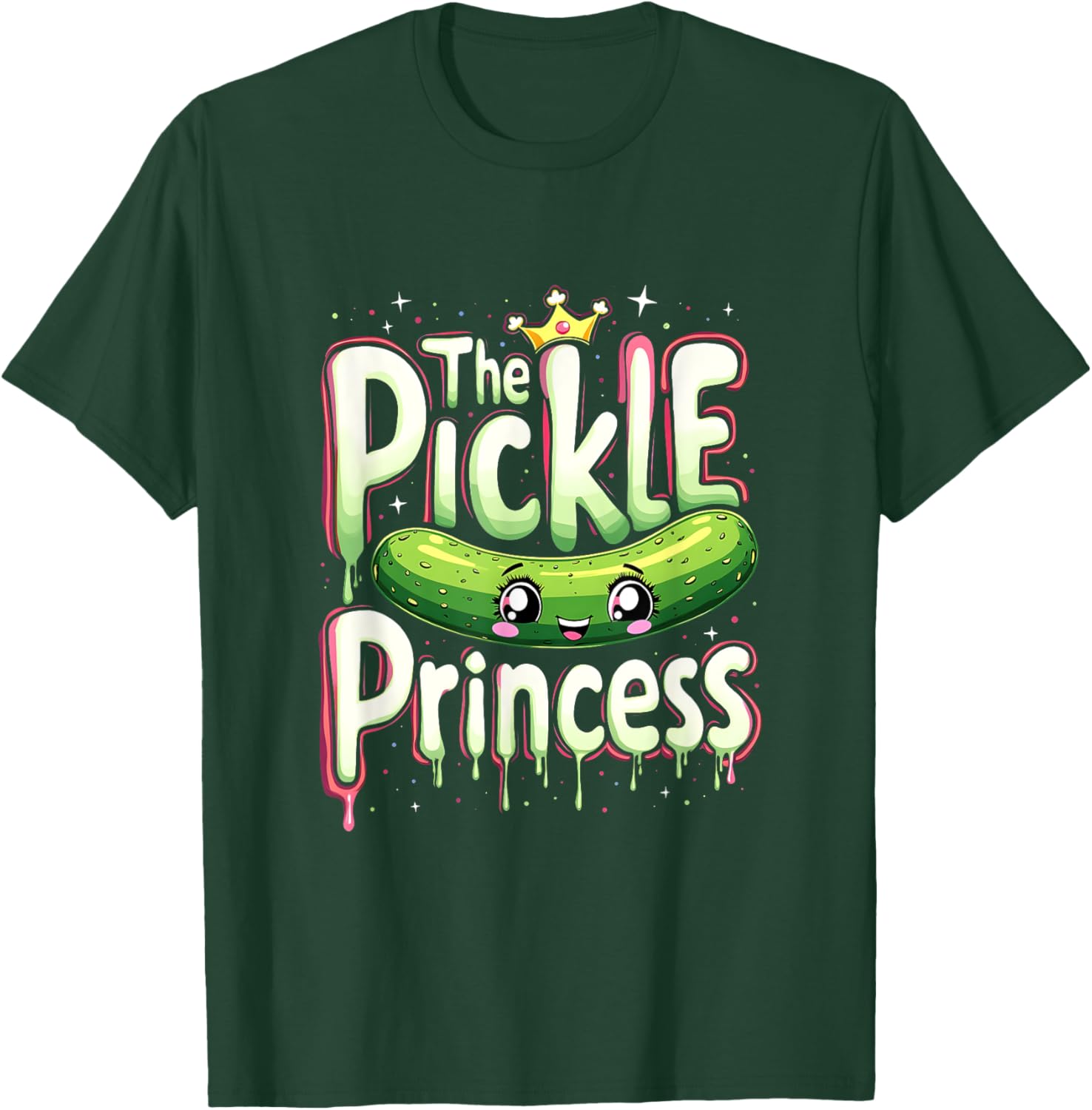 Cute Pickle Princess Ballet Fans T-Shirt for Pickle Lovers and Dancers - 20