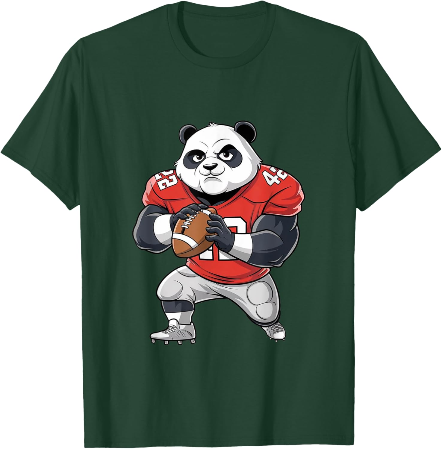 Cute Panda Plays Football T-Shirt for Kids and Sports Fans - 2