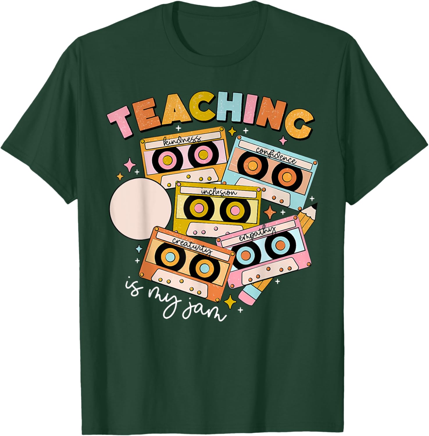 Vintage 90s Cassette Tape Music Teacher T-Shirt - Teaching Is My Jam - 14