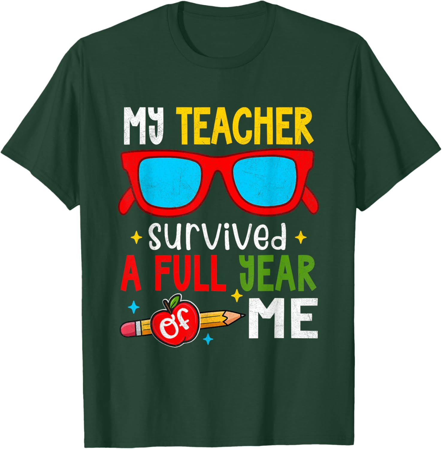 Funny My Teacher Survived a Year of Me School T-Shirt for Students - 7