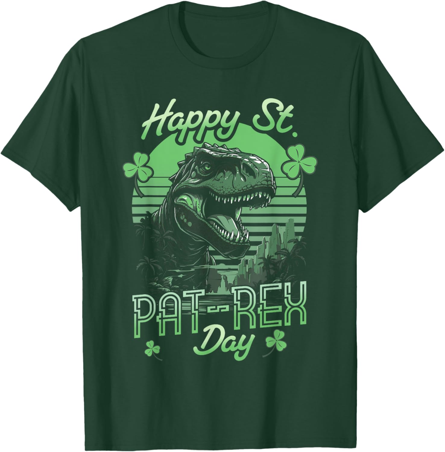 Happy St. Pat-Rex Day T-Rex Boys T-Shirt for St. Patrick's Day Fun - 1