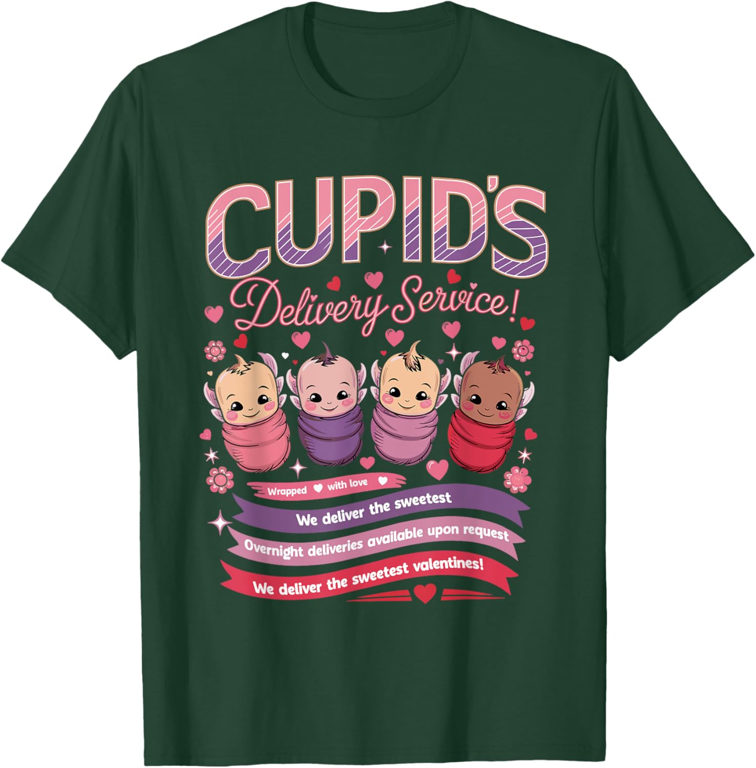 Nurse Valentine Cupid's Delivery Service Labor and Delivery T-Shirt - 10