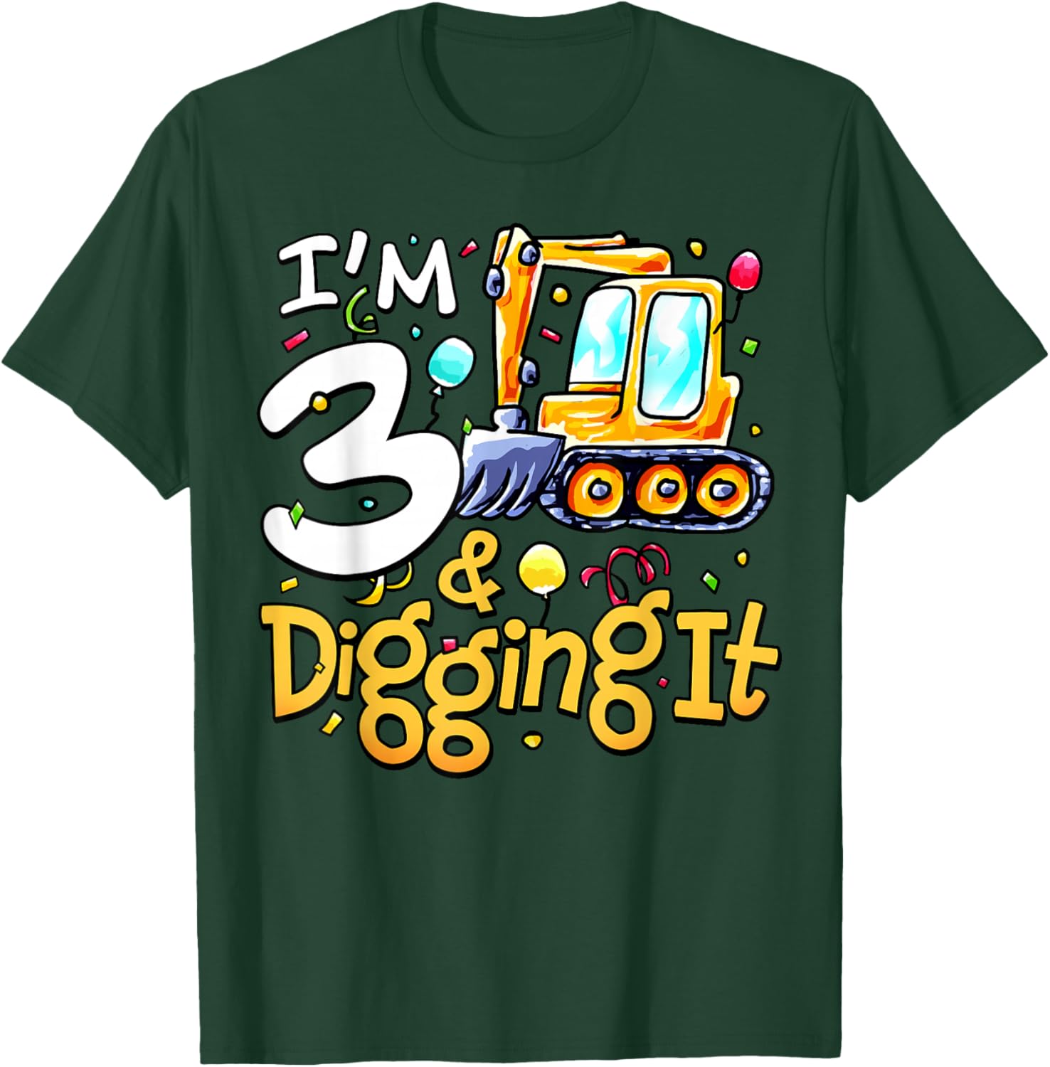 Construction Themed 3rd Birthday Shirt for Boys Cute T-Shirt Gift - 12