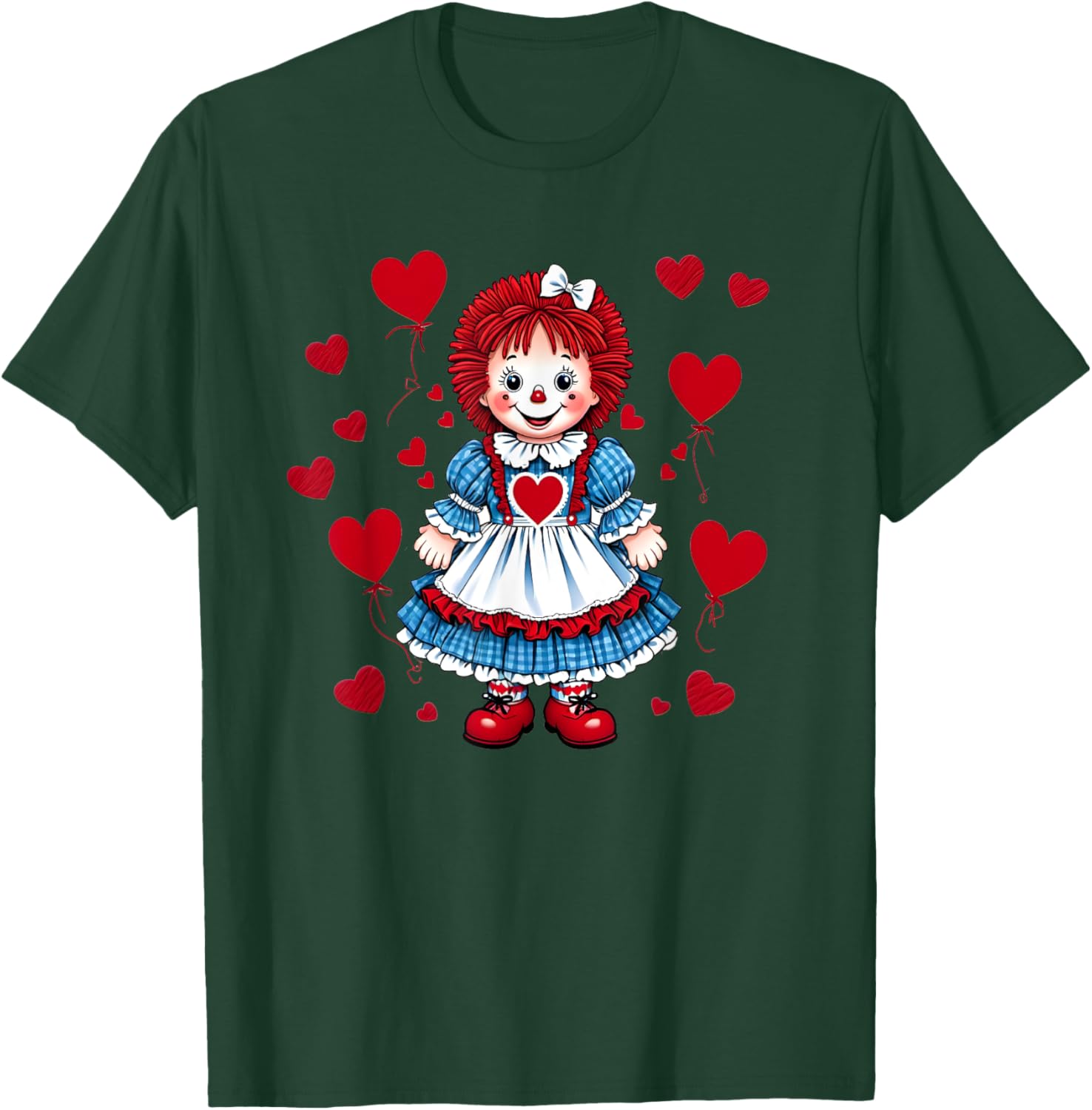 Raggedy Ann Valentine's Day Heart T-Shirt for Sweethearts and Friends - 3
