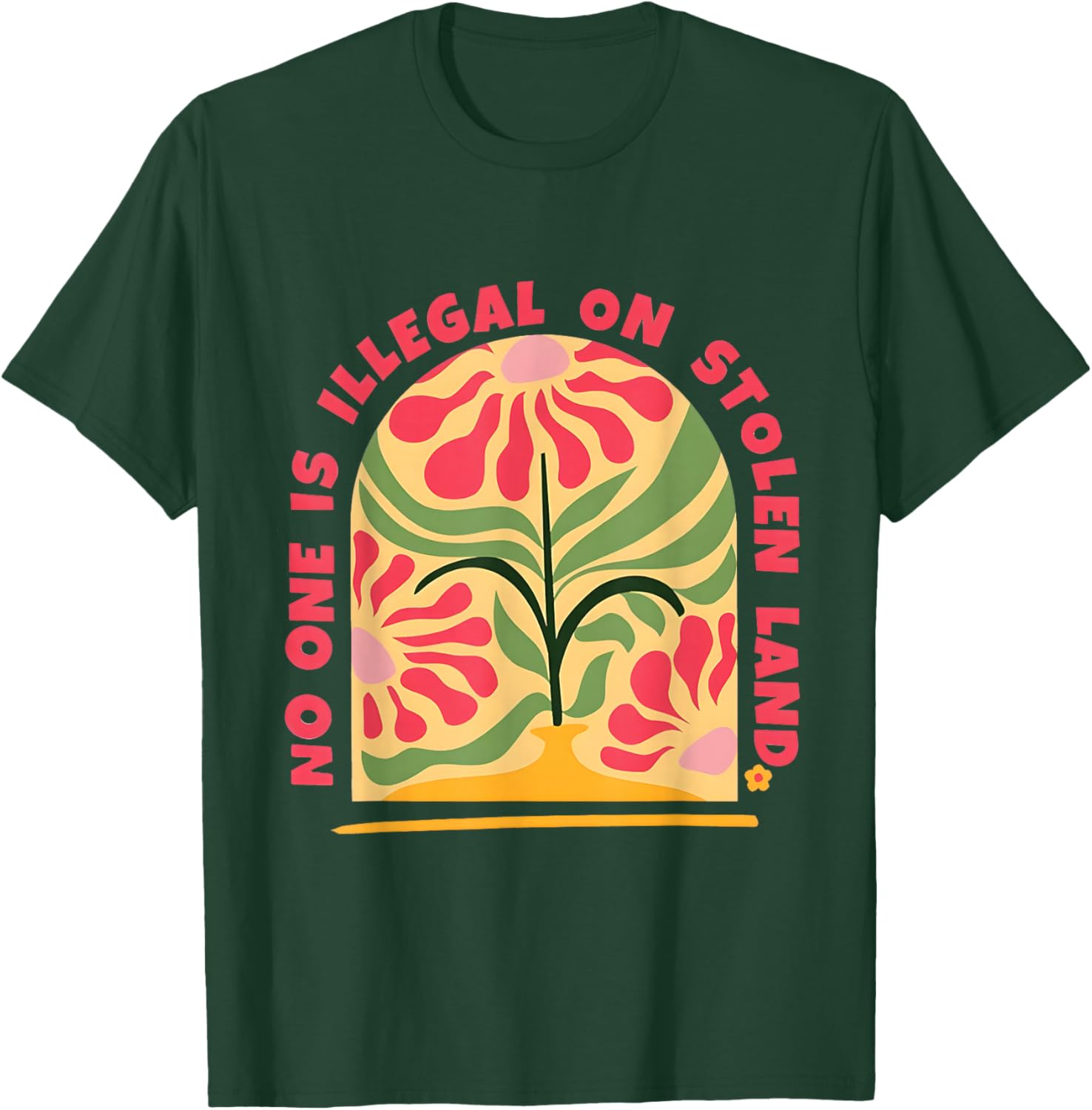 Empower Human Rights with No One Is Illegal T-Shirt on Stolen Land - 13