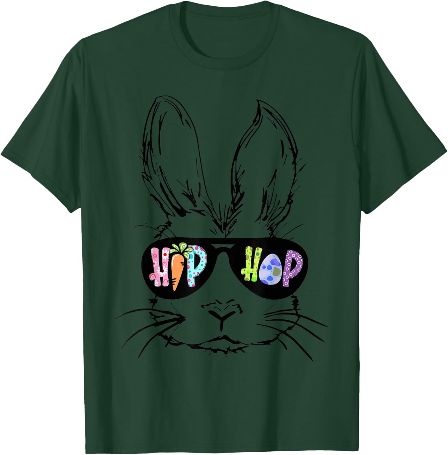 Hip Hop Bunny in Sunglasses Funny Easter T-Shirt for Rabbit Lovers - 15
