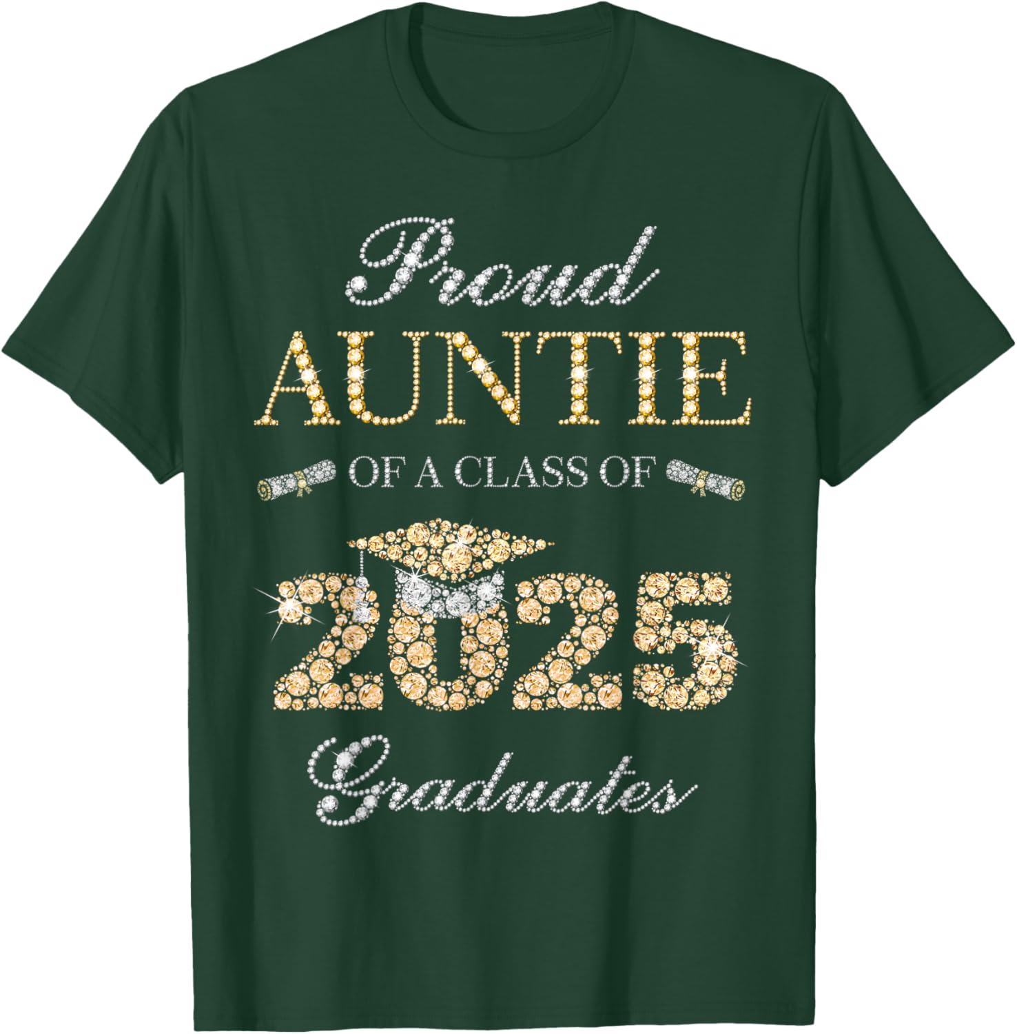Proud Auntie Of A Class Of 2025 Graduate T-Shirt for Celebrating Milestones - 17