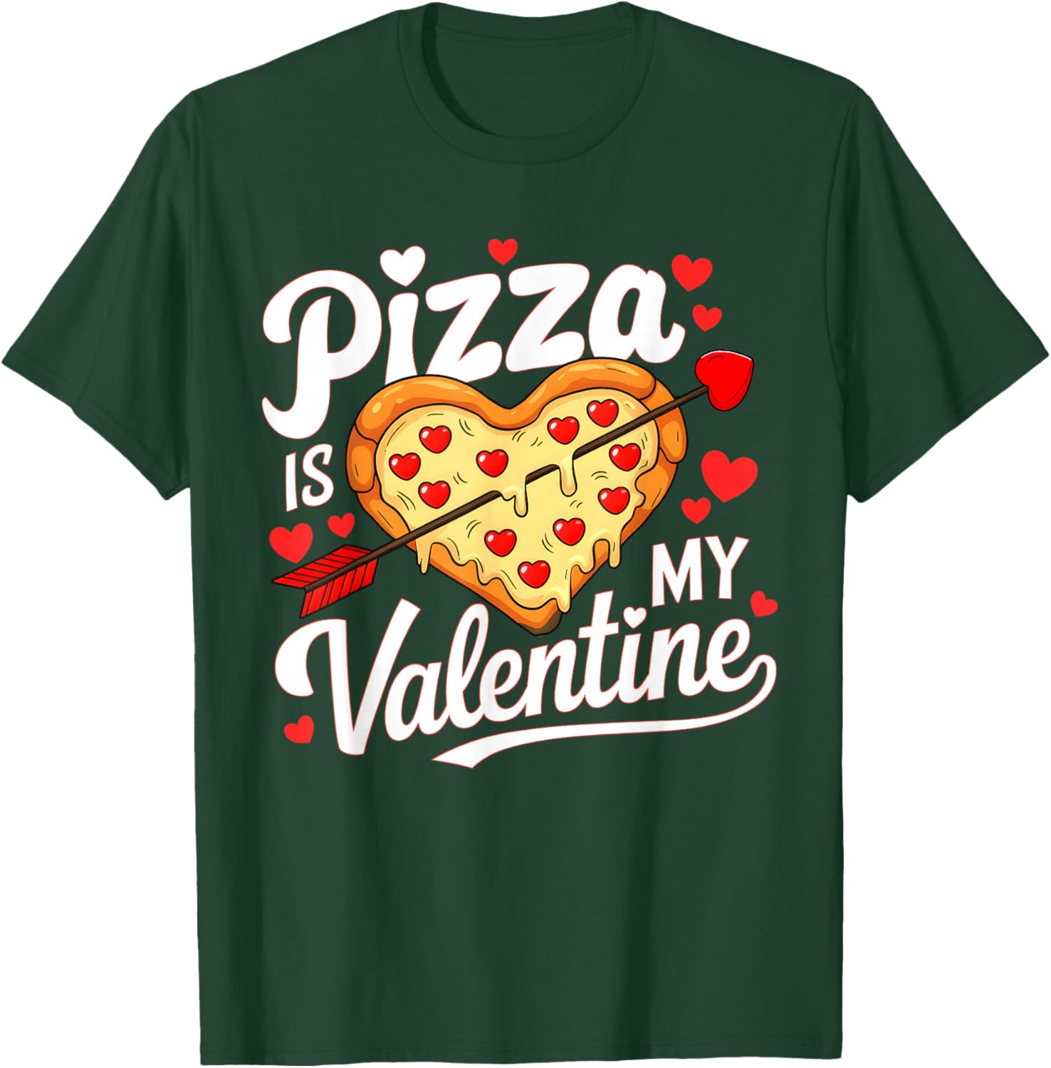 Pizza Is My Valentine Funny Kids T-Shirt for Boys and Girls - 7