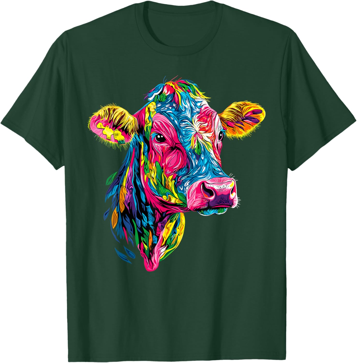Cute Vegan Cow T-Shirt for Cattle Farmers - Adorable Farm Apparel - 9
