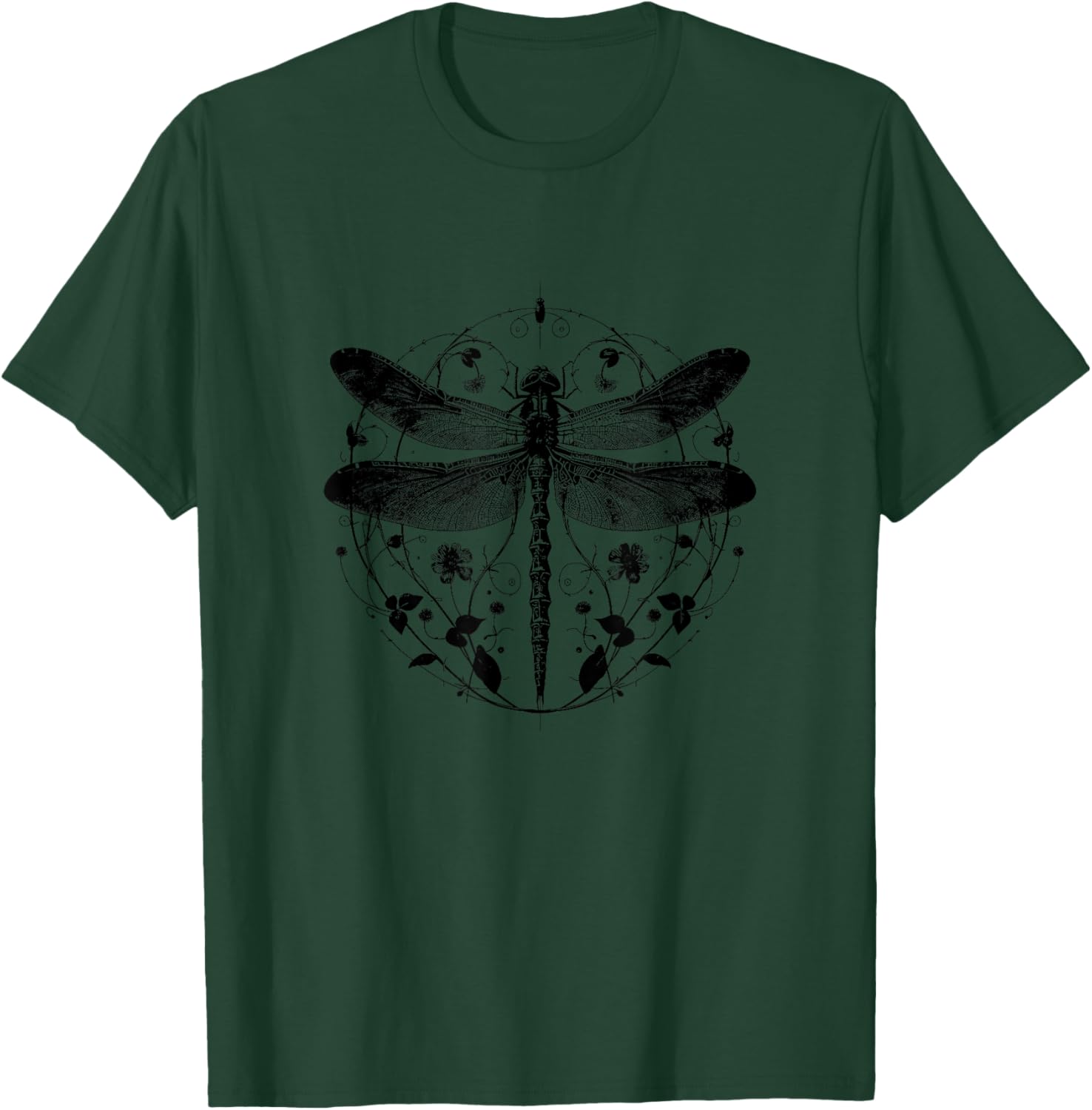 Cute Casual Summer Dragonfly Print T-Shirt for Stylish Comfort - 4