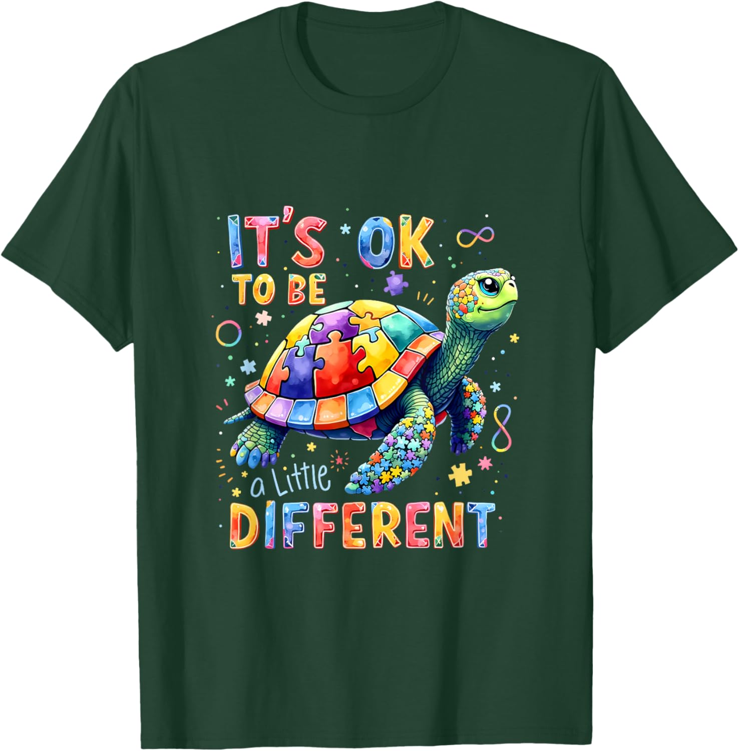 A Little Different Turtle Autism Awareness It's Ok To Be T-Shirt - 11