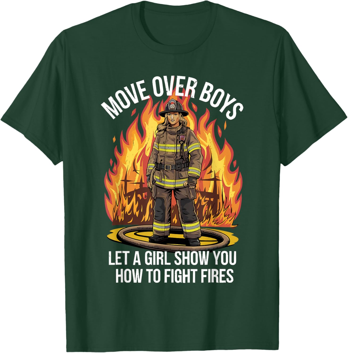 Stylish Firefighter T-Shirt for Women and Girls - Perfect Gift Idea - 7