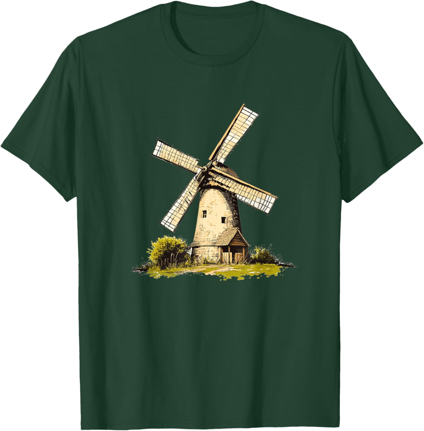 Rustic Old Windmill Vibes T-Shirt for Unique Costume Style - 18