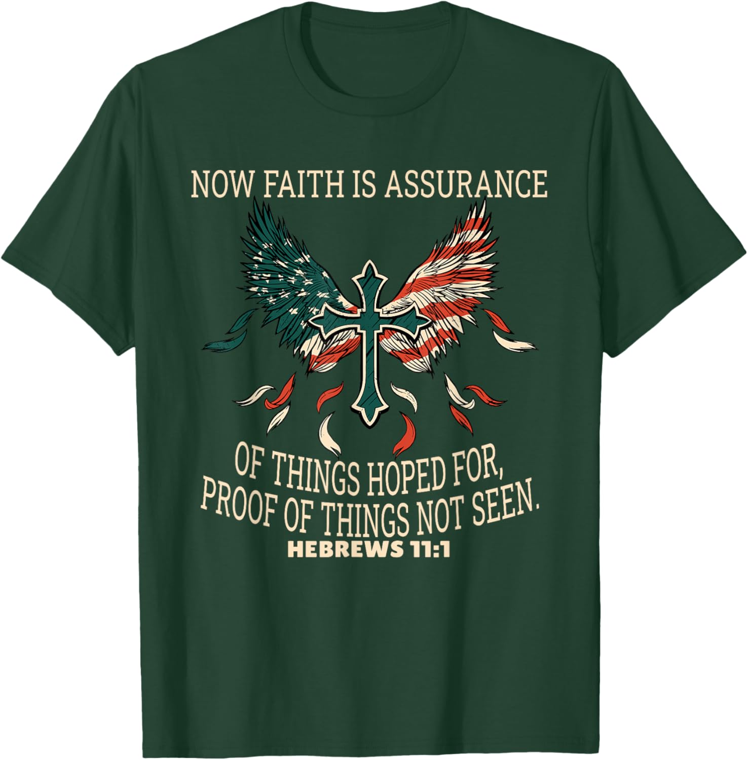 Hebrews 11:1 Faith T-Shirt Inspirational Scripture Apparel for All - 1